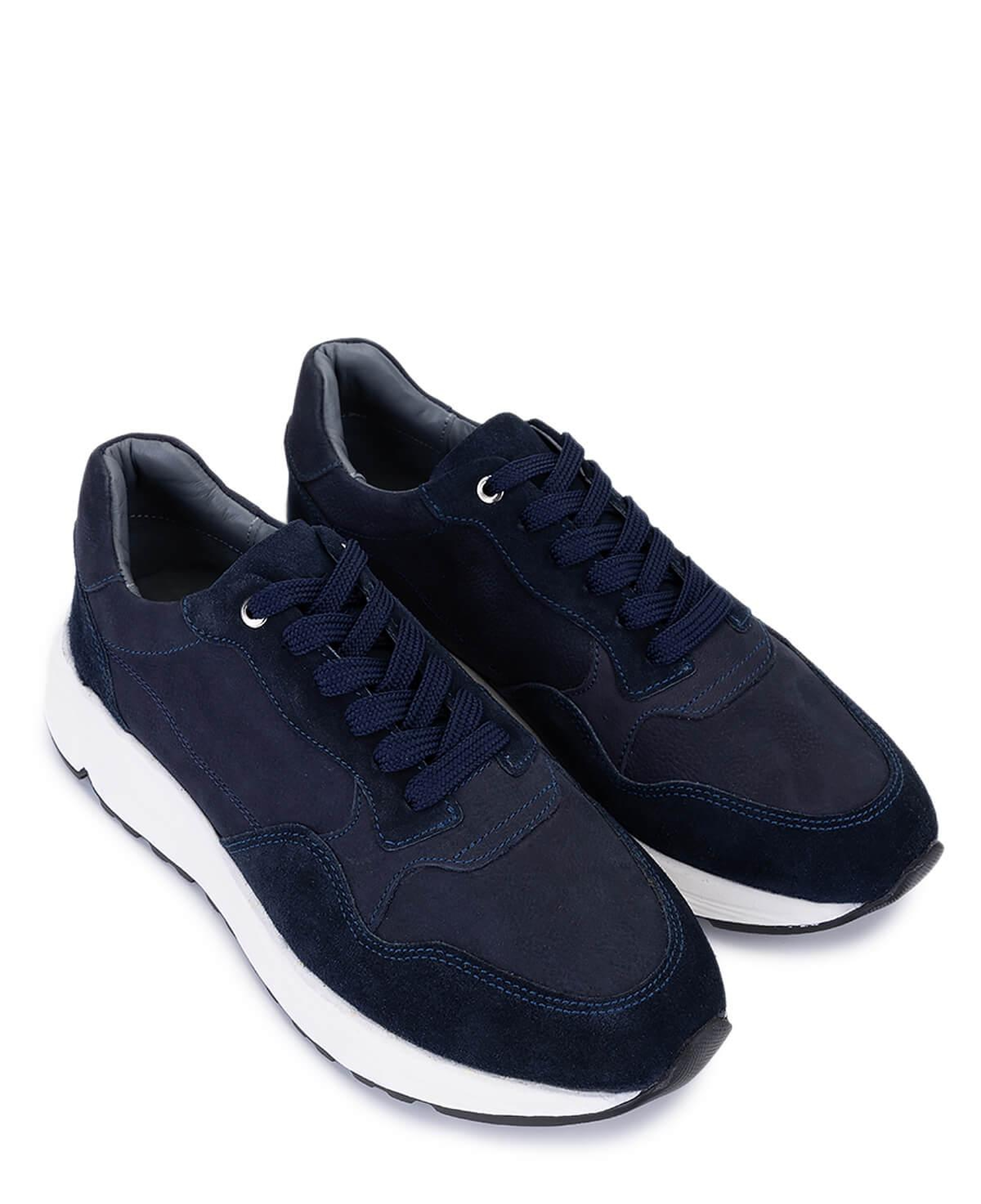 Tamer Tanca Erkek Hakiki Deri Lacivert Süet Sneakers & Spor Ayakkabı