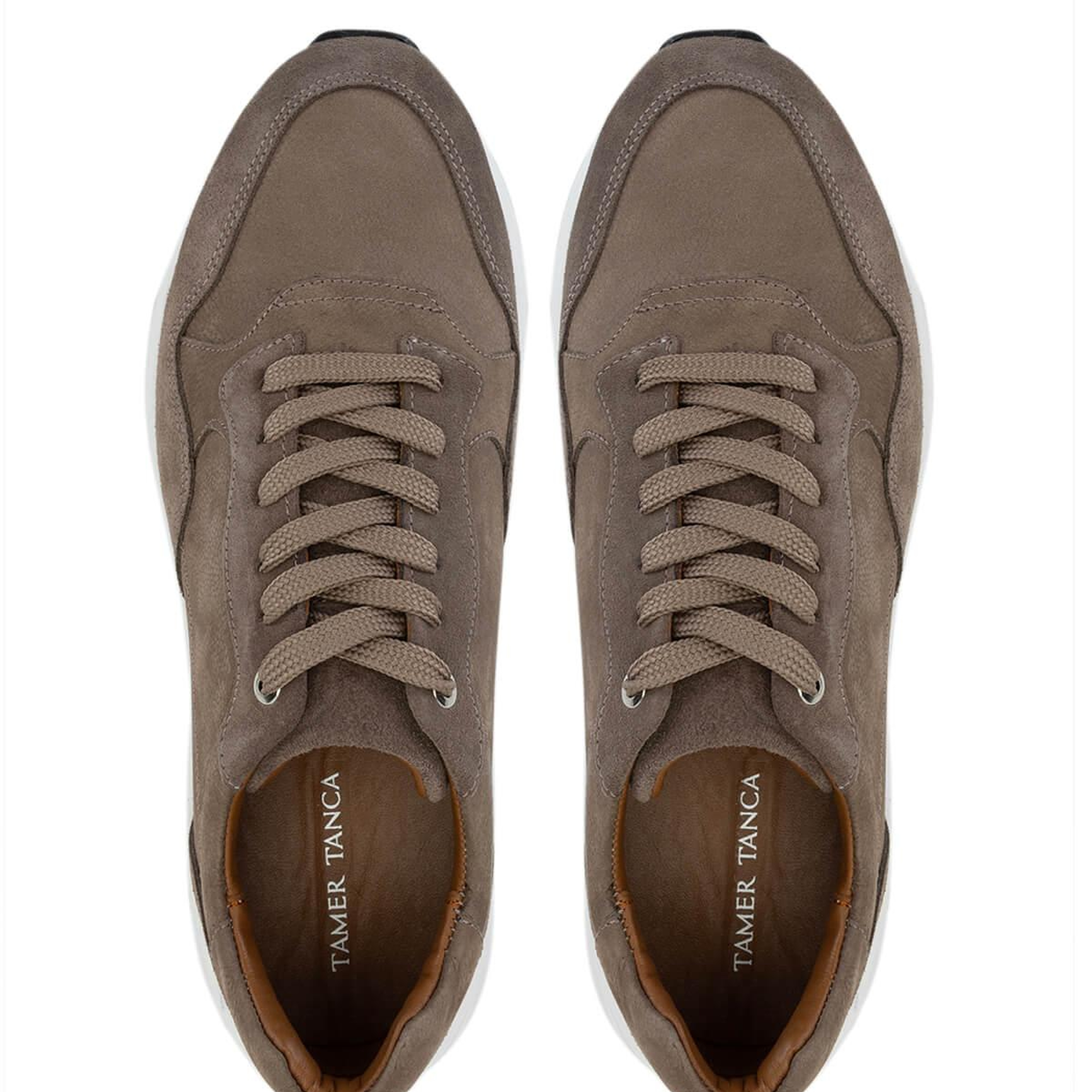 Tamer Tanca Erkek Hakiki Deri Vizon Süet Sneakers & Spor Ayakkabı