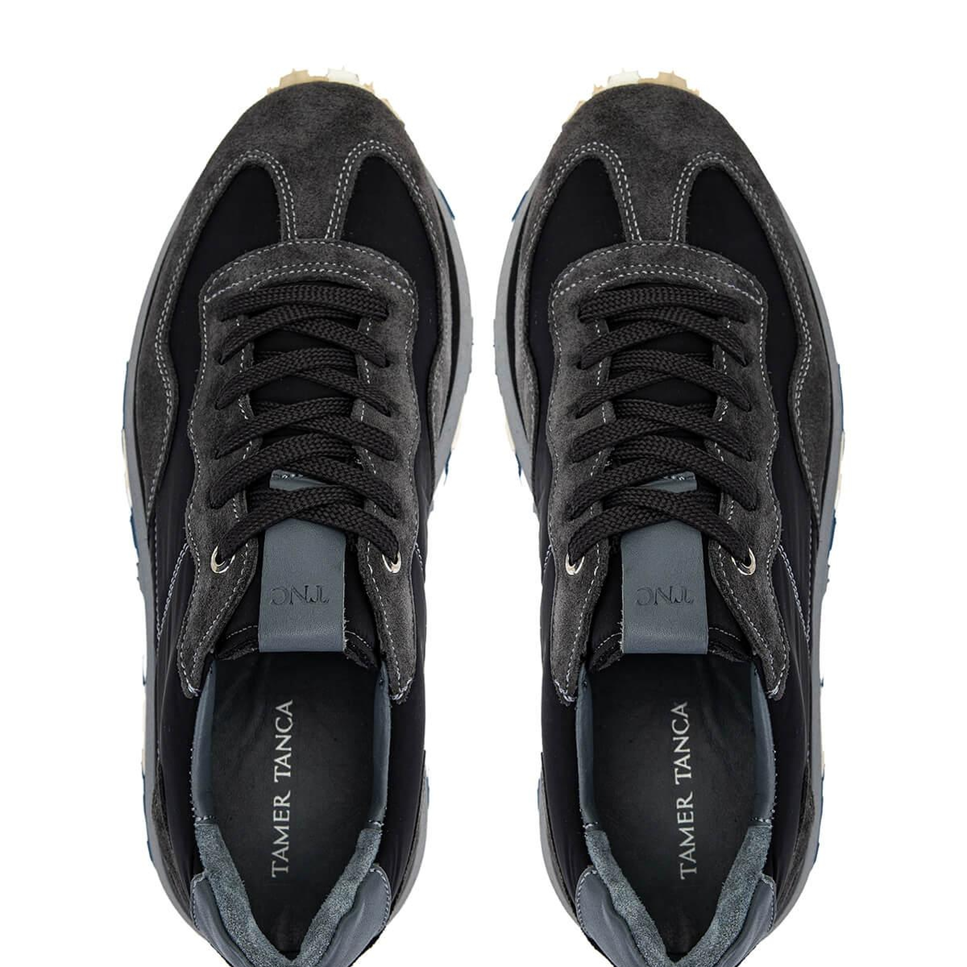 Tamer Tanca Erkek Deri & Tekstil Antrasit/Siyah Sneakers & Spor Ayakkabı