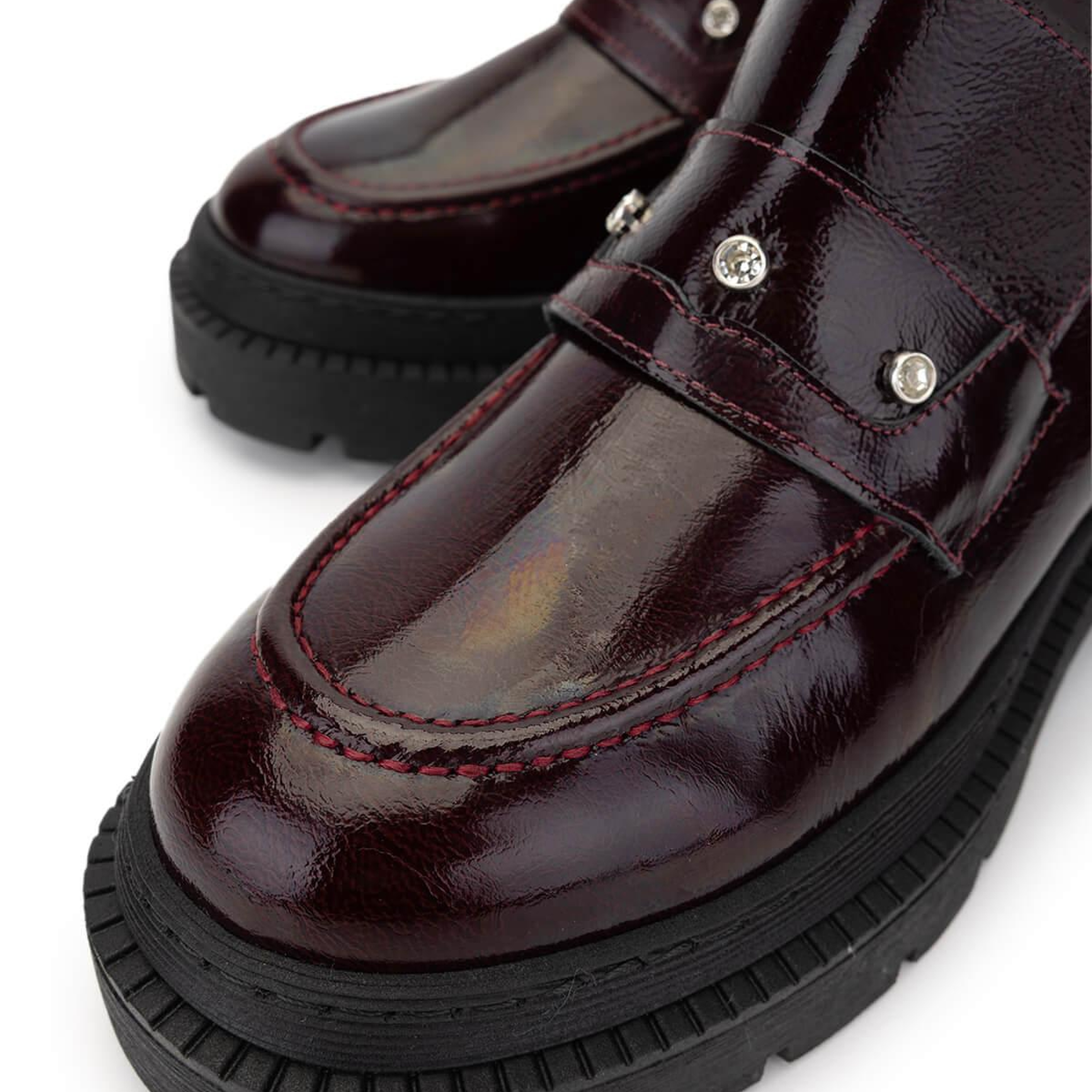 Tamer Tanca Kadın Hakiki Deri Bordo Rugan Casual Bot