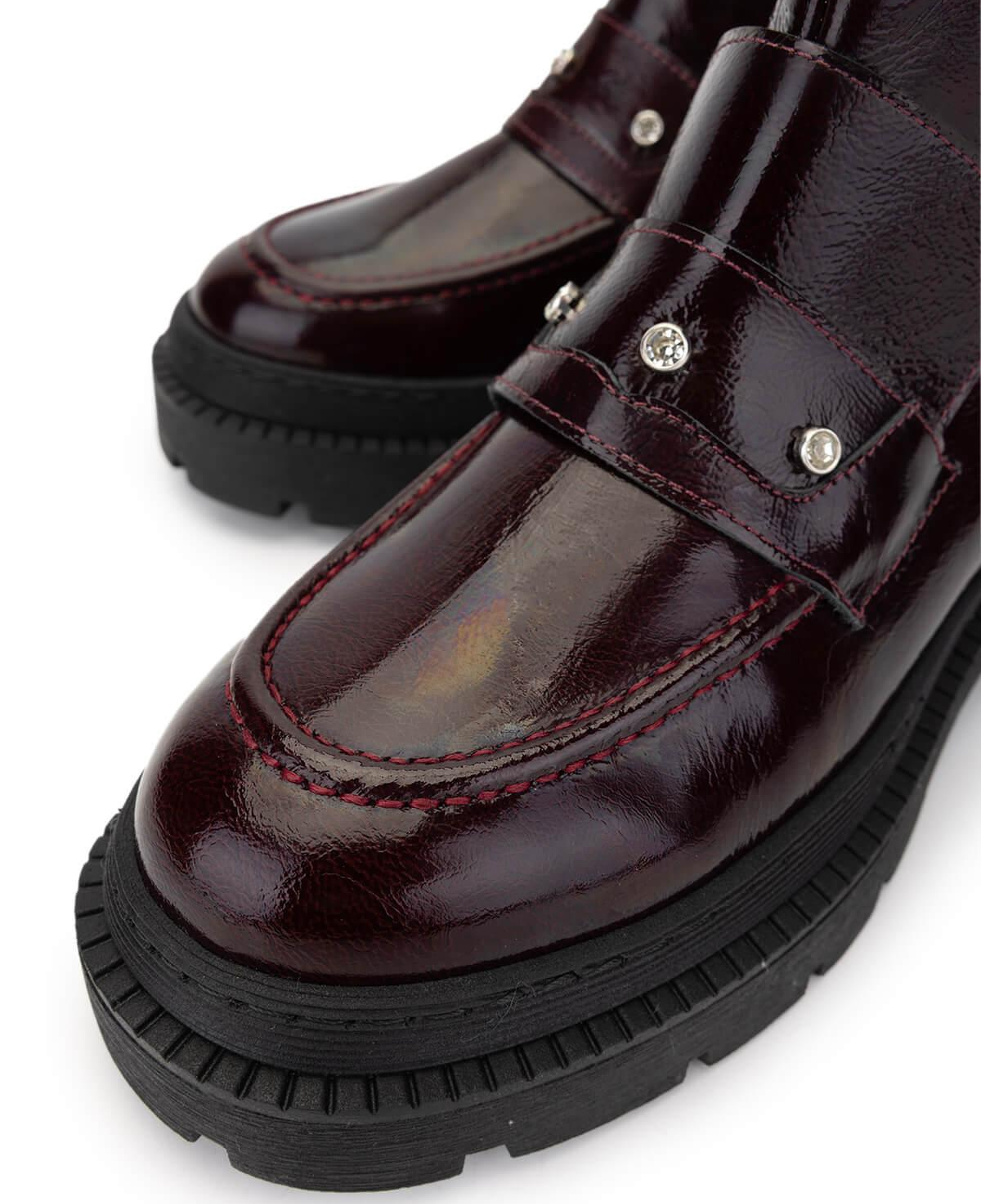 Tamer Tanca Kadın Hakiki Deri Bordo Rugan Casual Bot