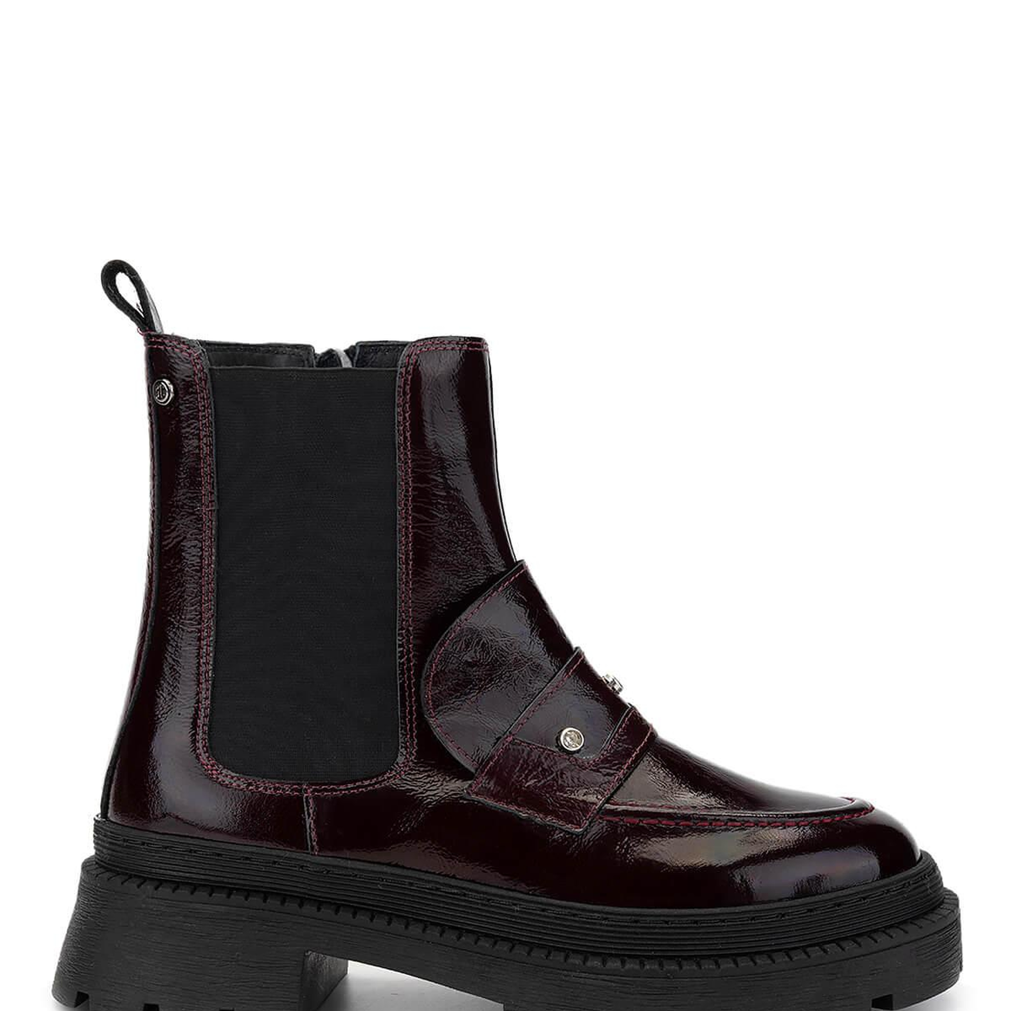 Tamer Tanca Kadın Hakiki Deri Bordo Rugan Casual Bot