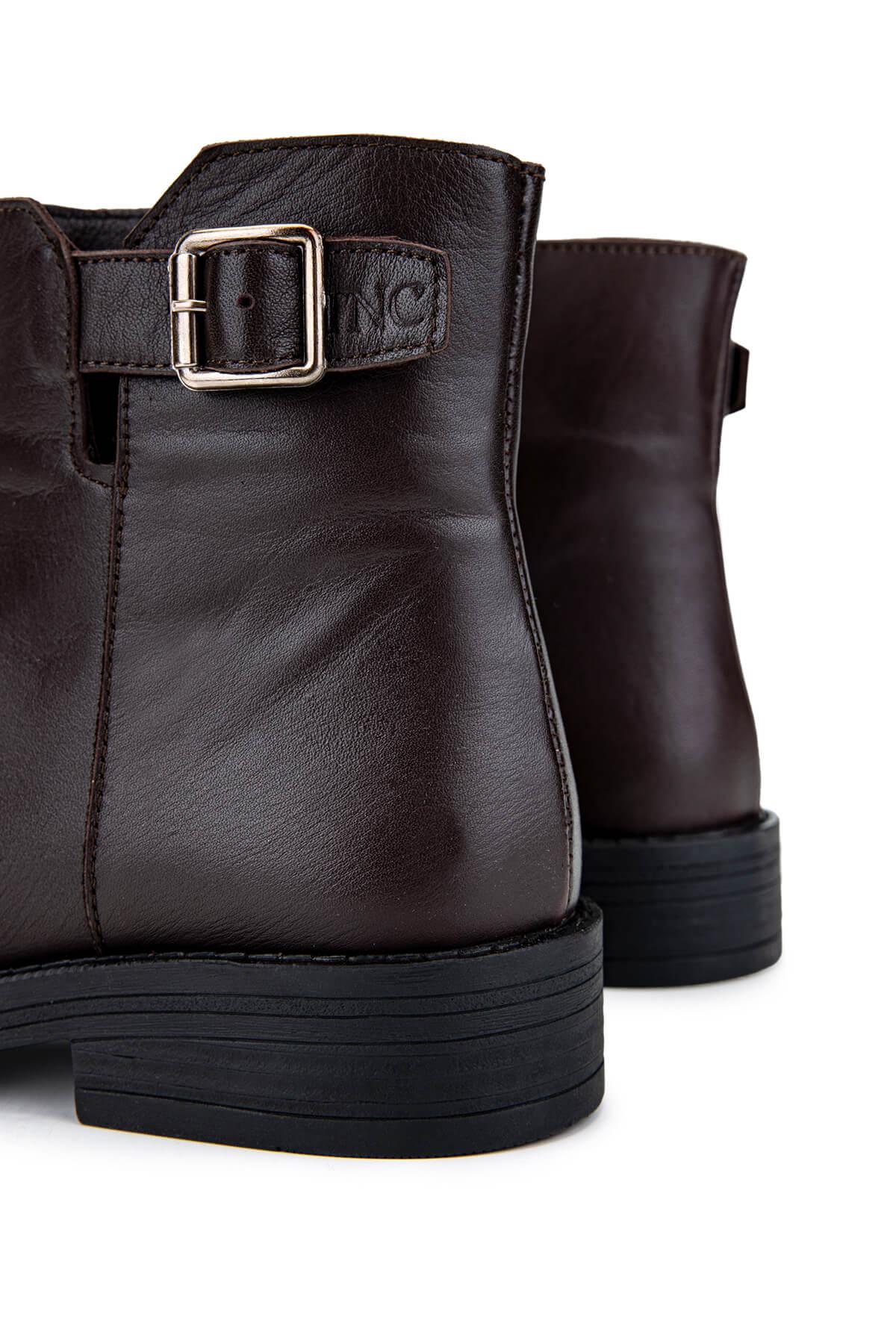 Tamer Tanca Kadın Hakiki Deri Kahverengi Casual Bot