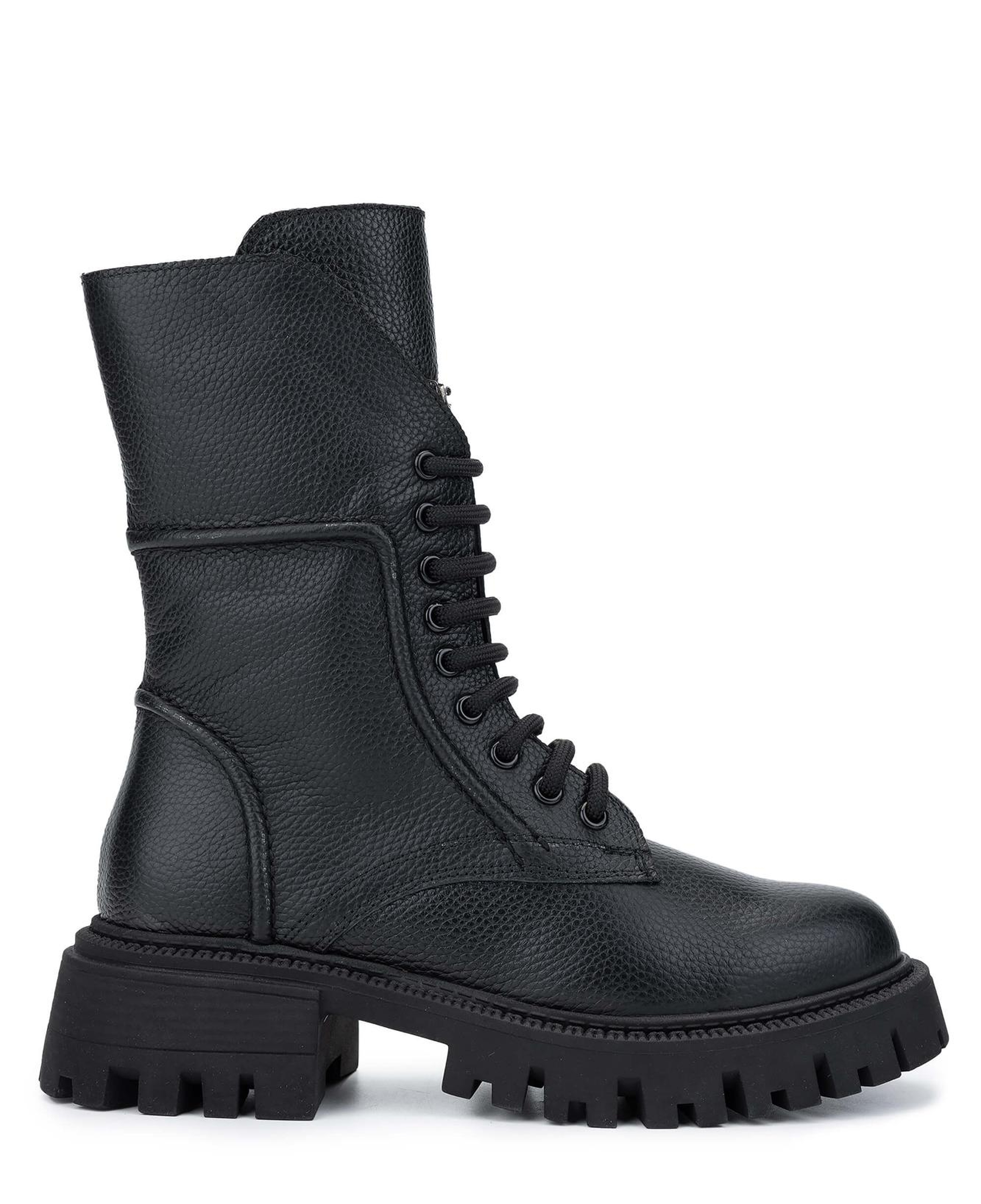 Tamer Tanca Kadın Hakiki Deri Siyah Floter Casual Bot