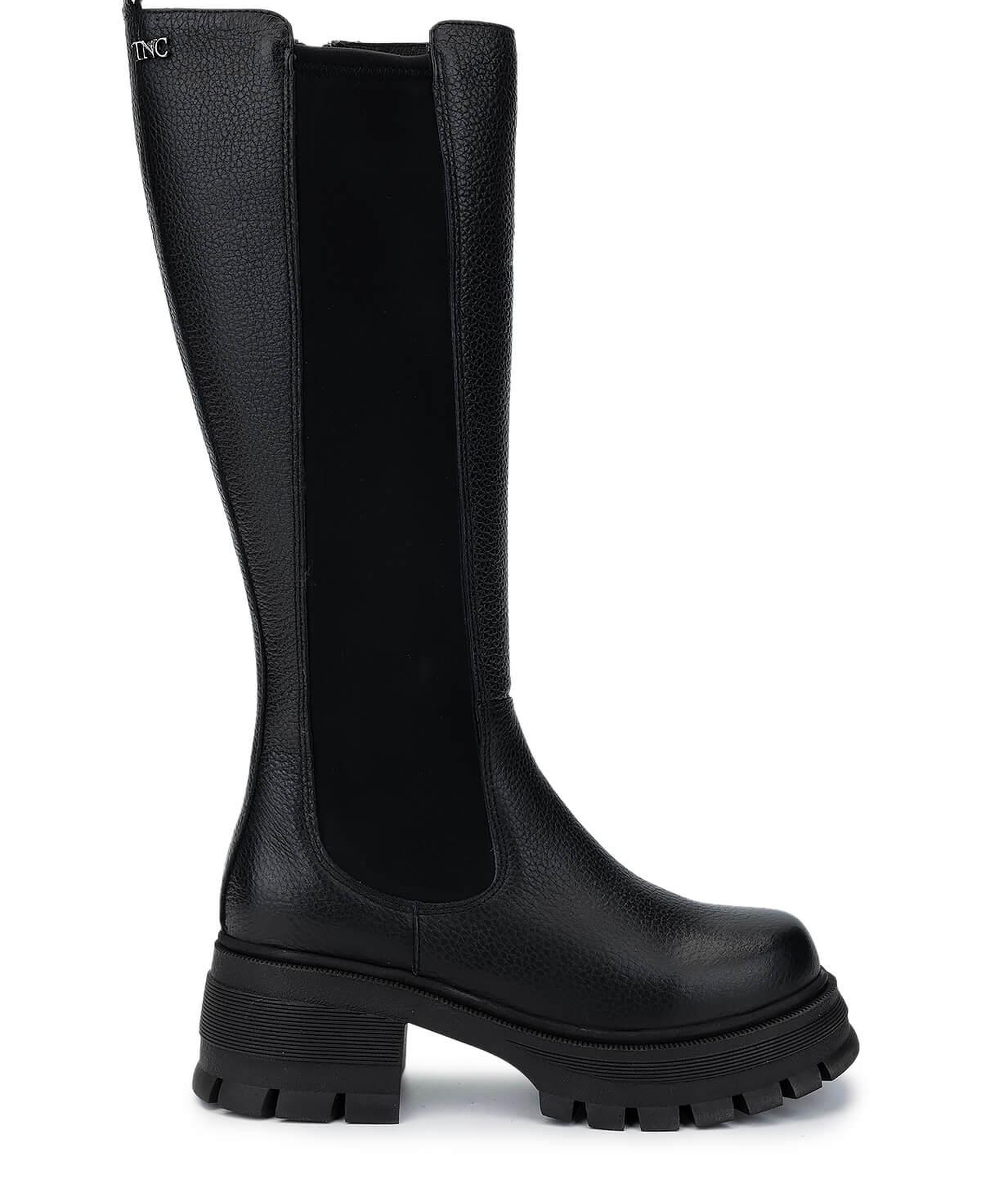 Tamer Tanca Kadın Hakiki Deri Siyah Floter Casual Çizme