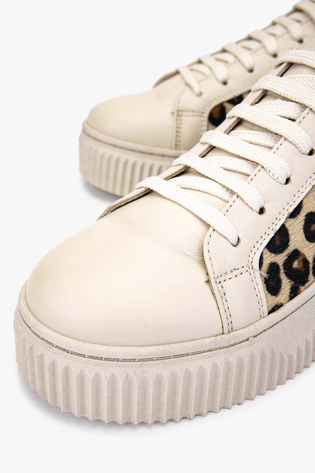 Valmenti Kadın Hakiki Deri Bej Sneakers & Spor Ayakkabı