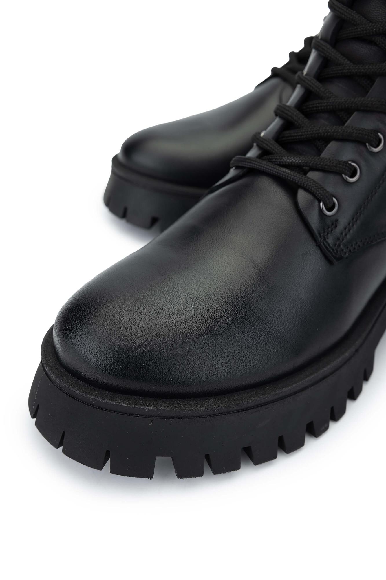 Tamer Tanca Kadın Hakiki Deri Siyah Deri Casual Bot