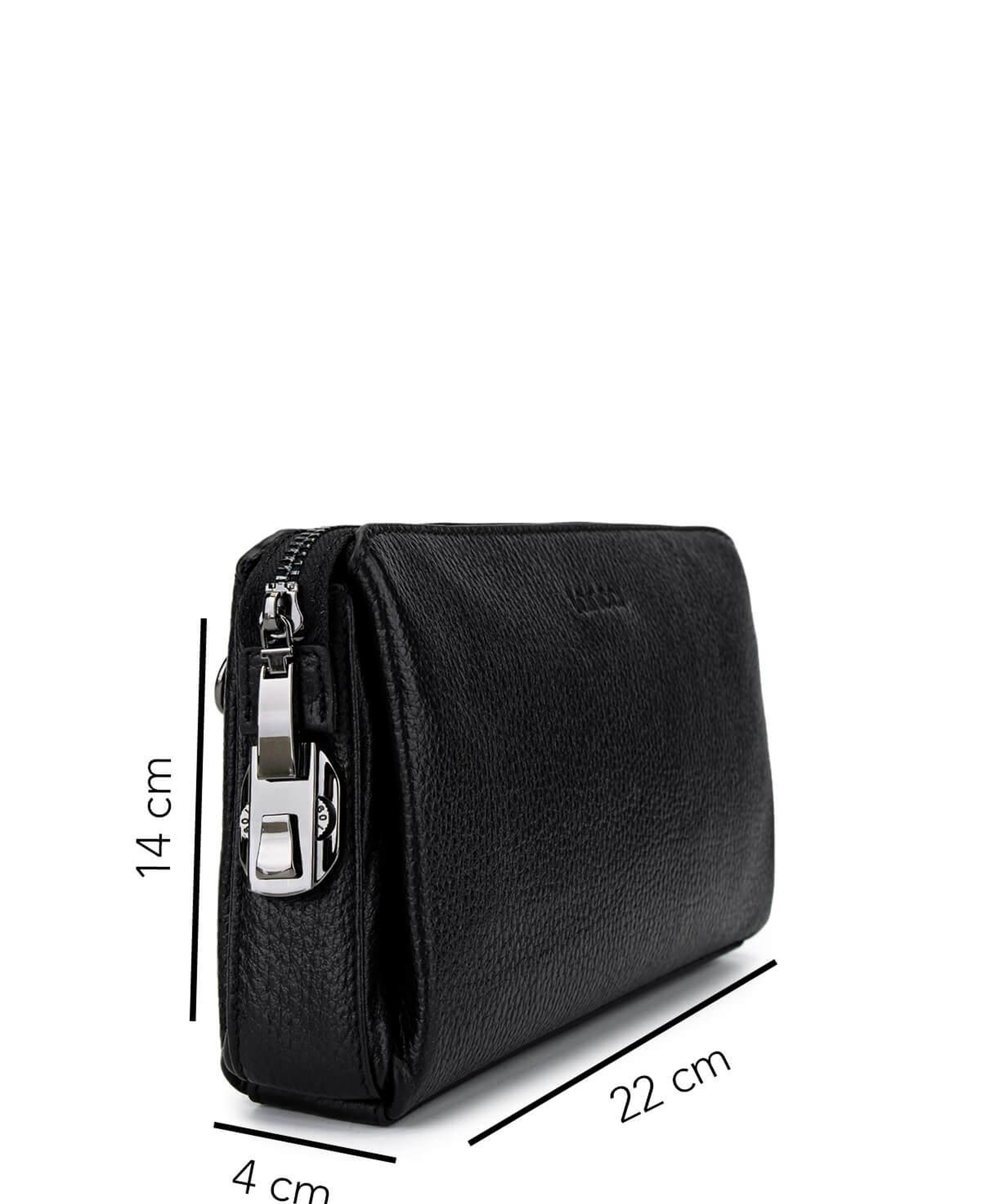 Tamer Tanca Erkek Hakiki Deri Siyah Floter El Çantası