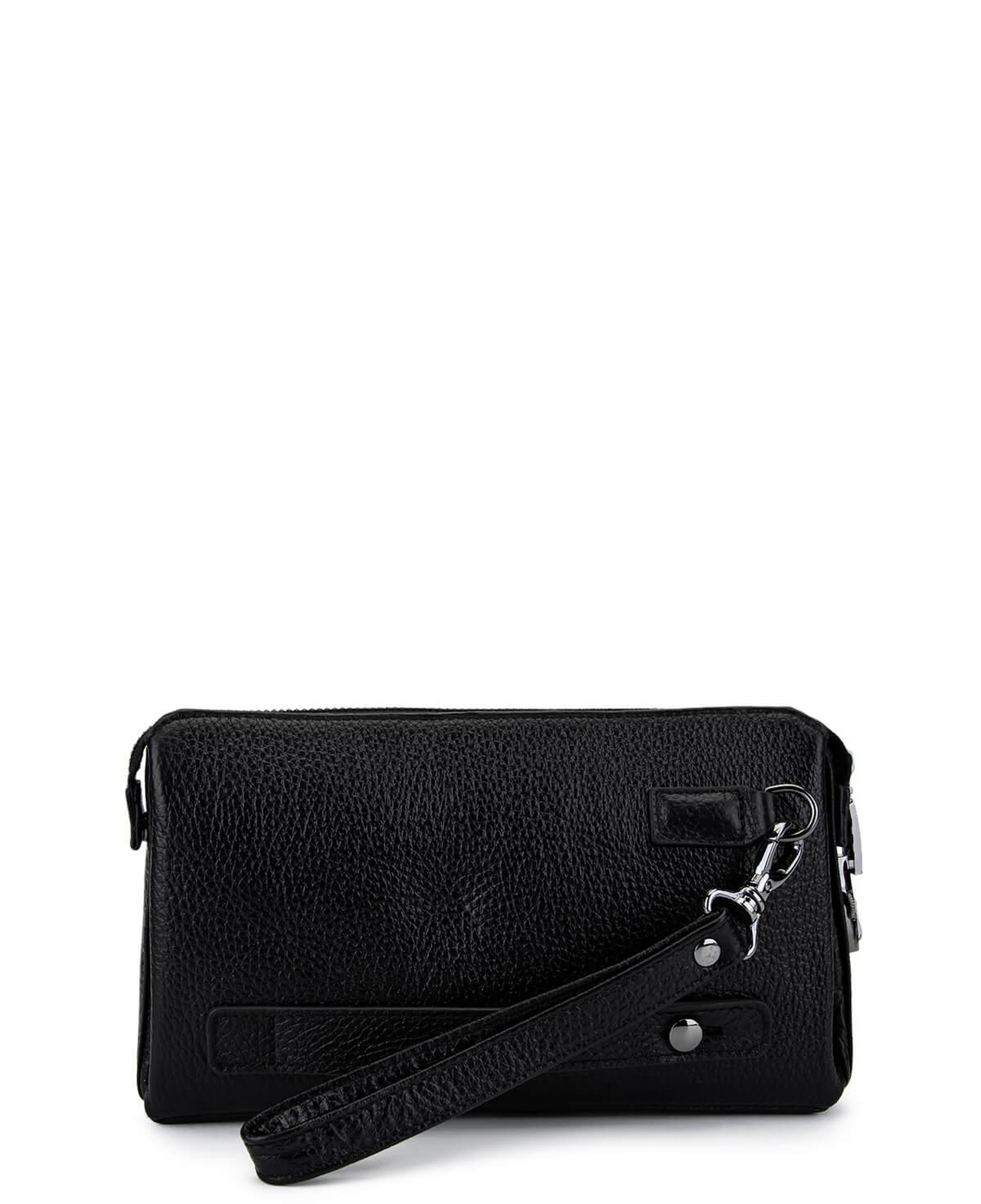 Tamer Tanca Erkek Hakiki Deri Siyah Floter El Çantası