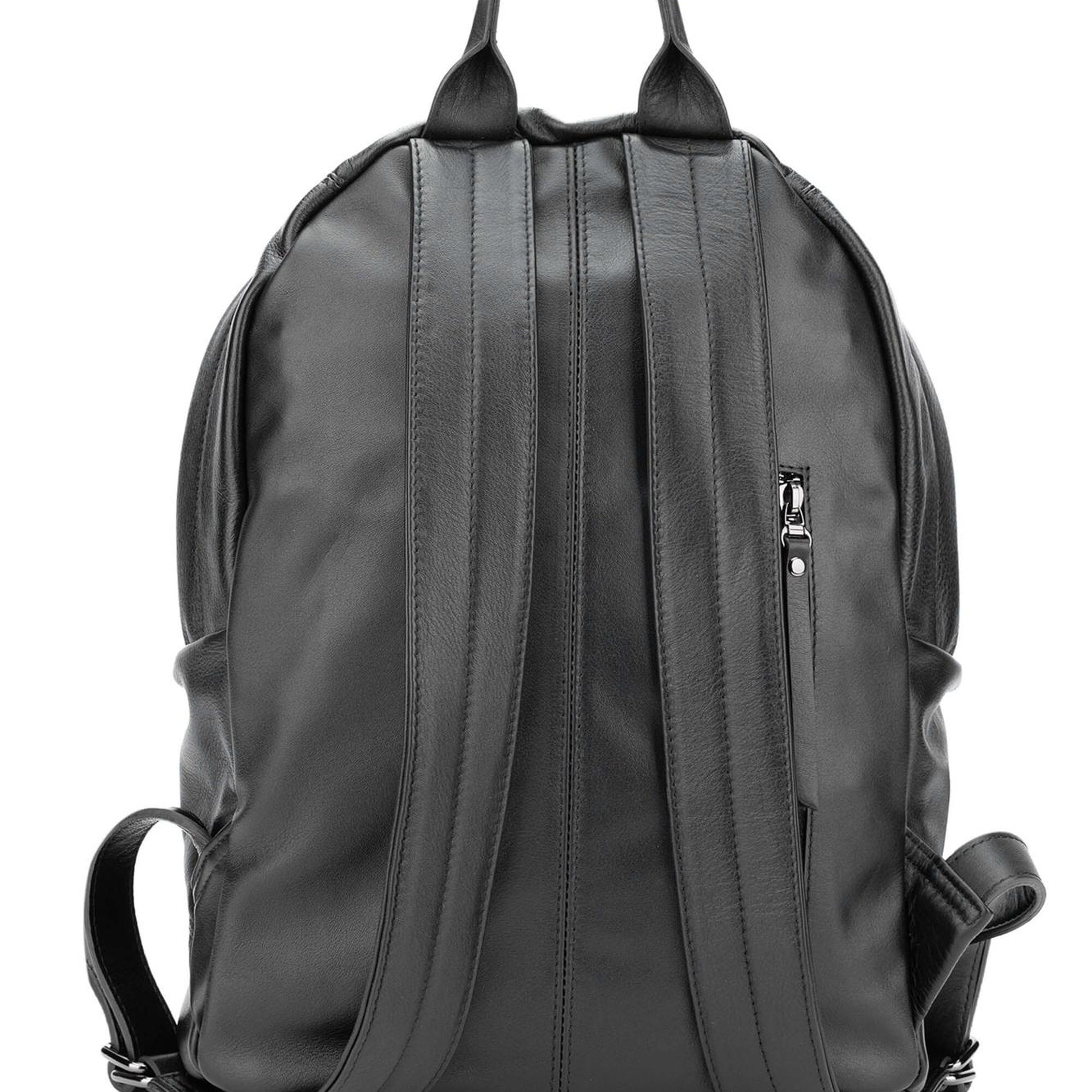 Tamer Tanca Erkek Hakiki Deri Siyah Sırt Çantası