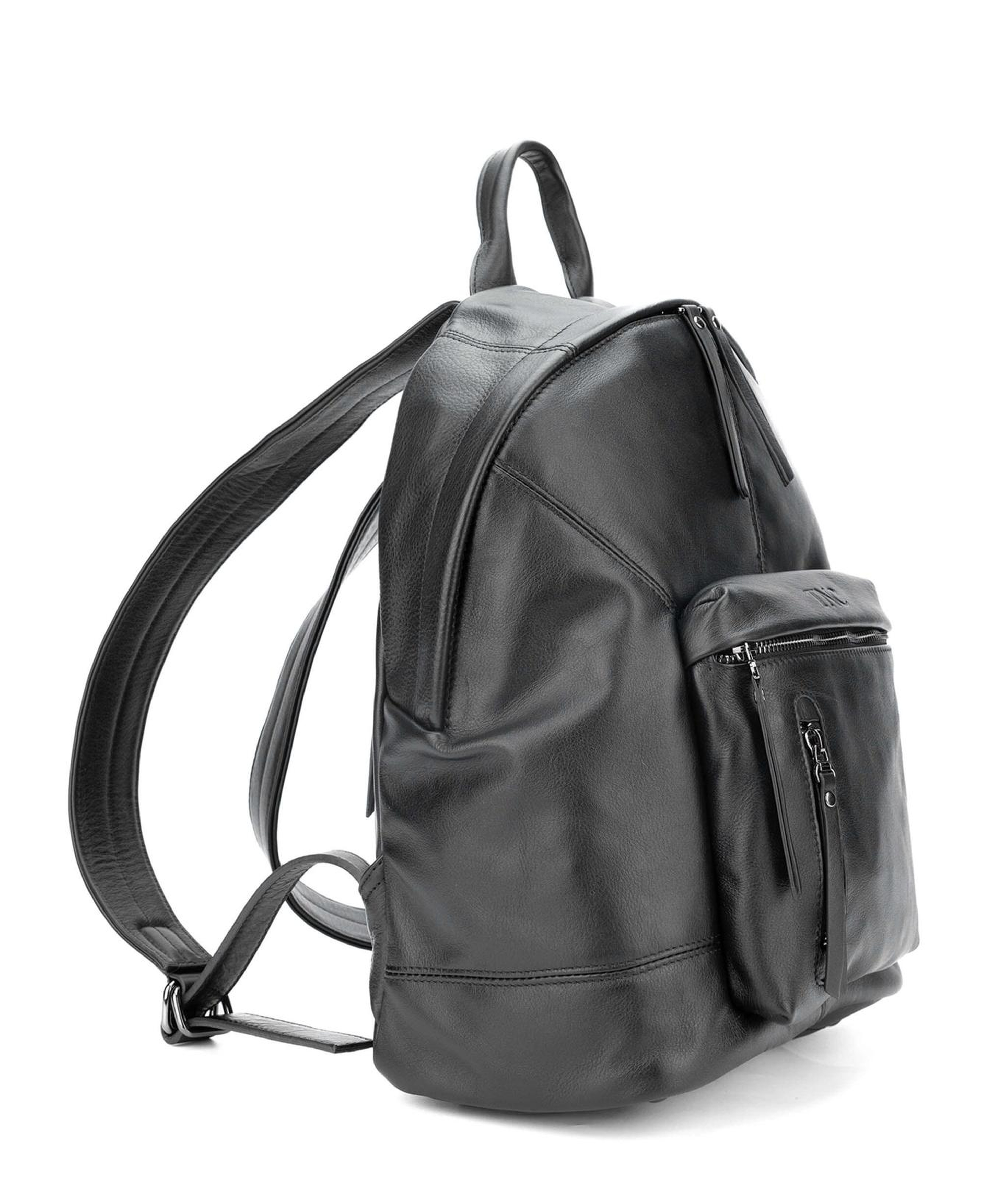 Tamer Tanca Erkek Hakiki Deri Siyah Sırt Çantası