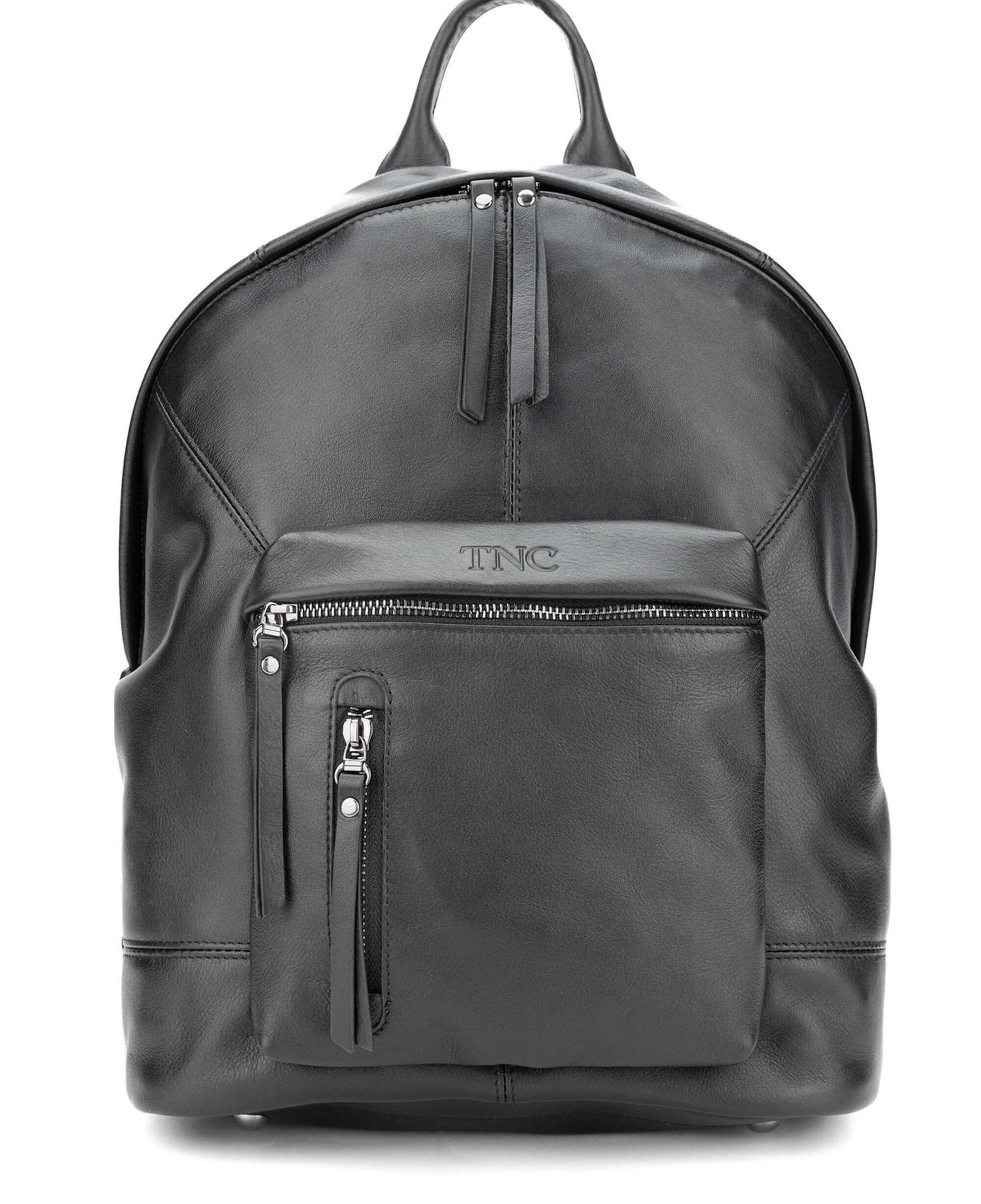 Tamer Tanca Erkek Hakiki Deri Siyah Sırt Çantası