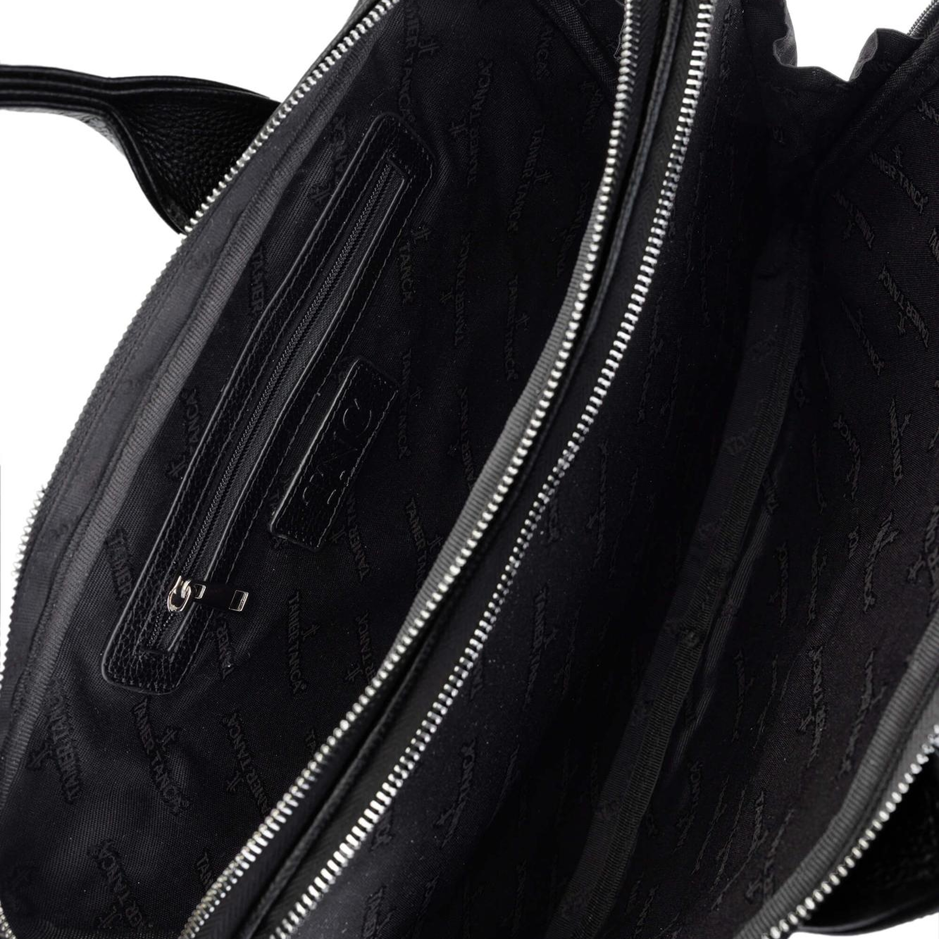 Tamer Tanca Unisex Hakiki Deri Siyah Floter Evrak Çantası