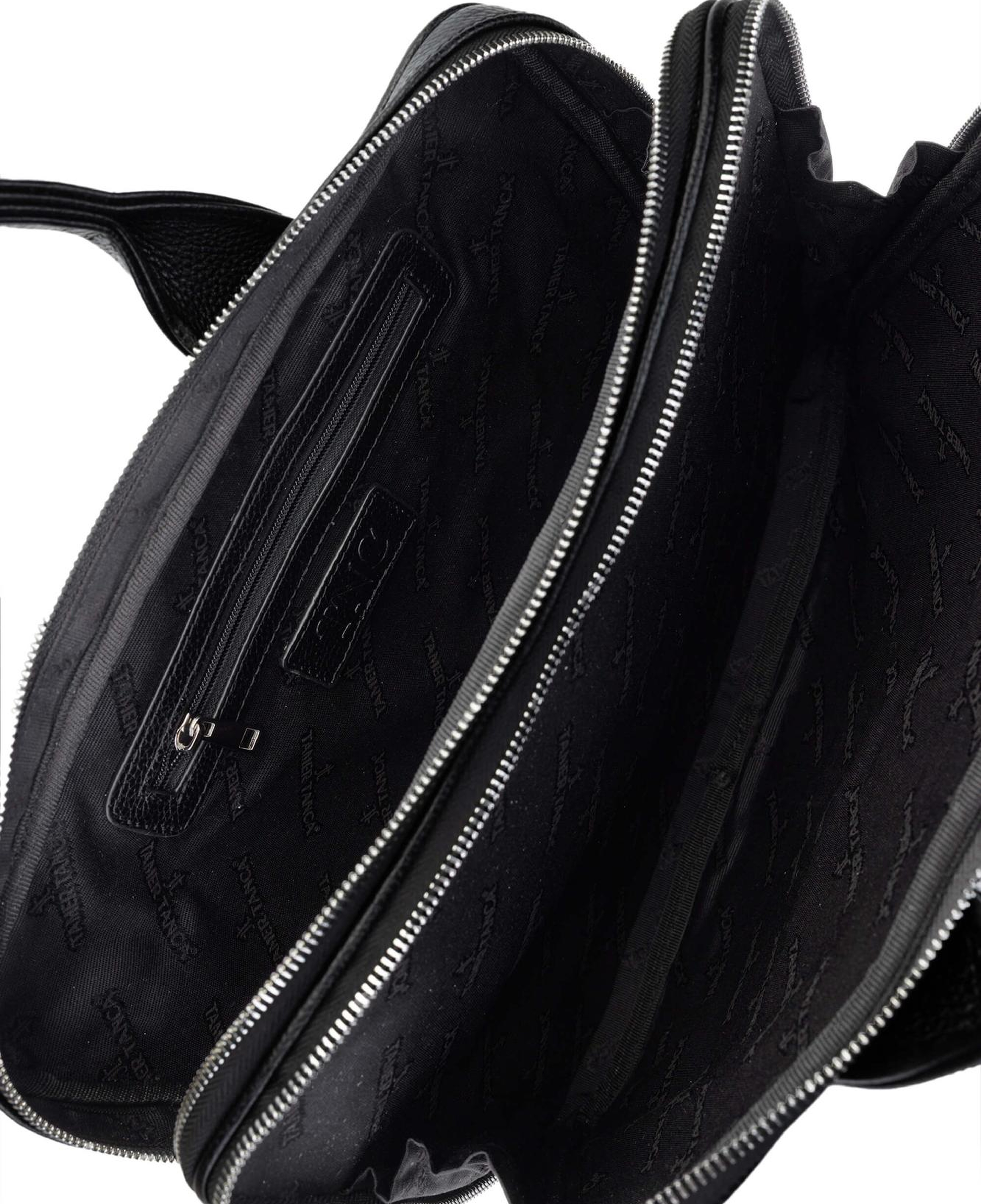 Tamer Tanca Unisex Hakiki Deri Siyah Floter Evrak Çantası