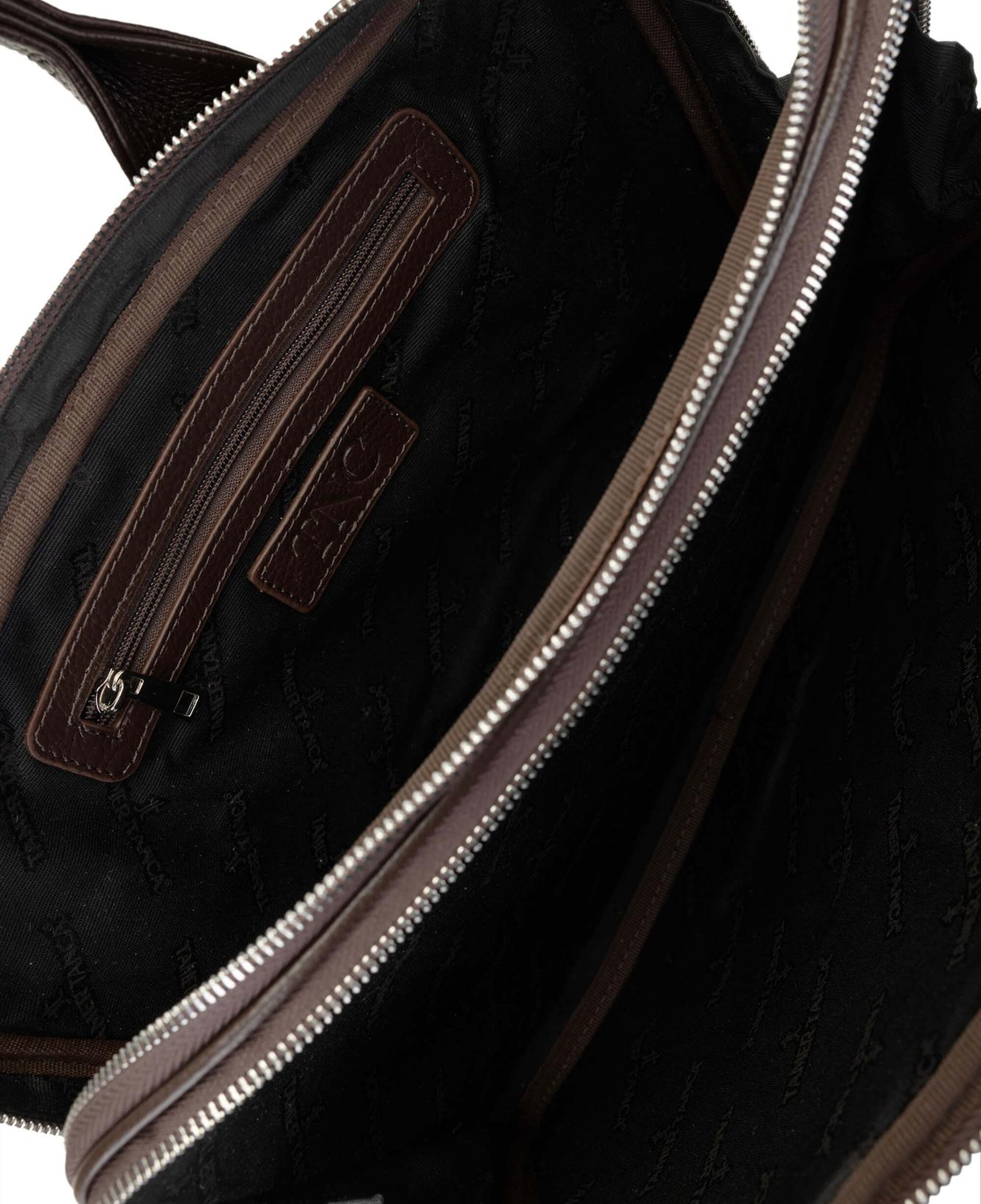 Tamer Tanca Unisex Hakiki Deri Kahverengi Evrak Çantası