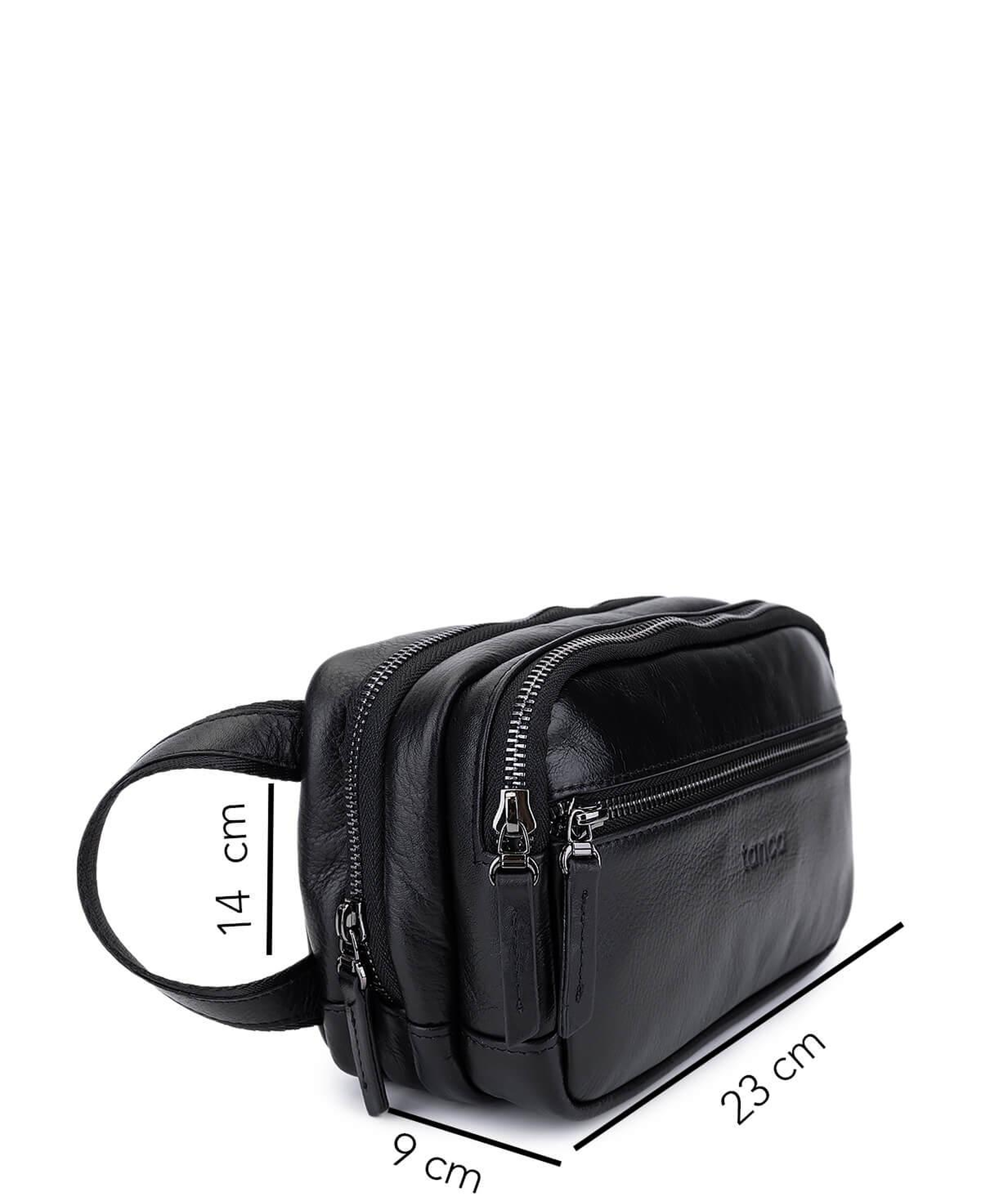 Tamer Tanca Erkek Hakiki Deri Siyah Deri El Çantası