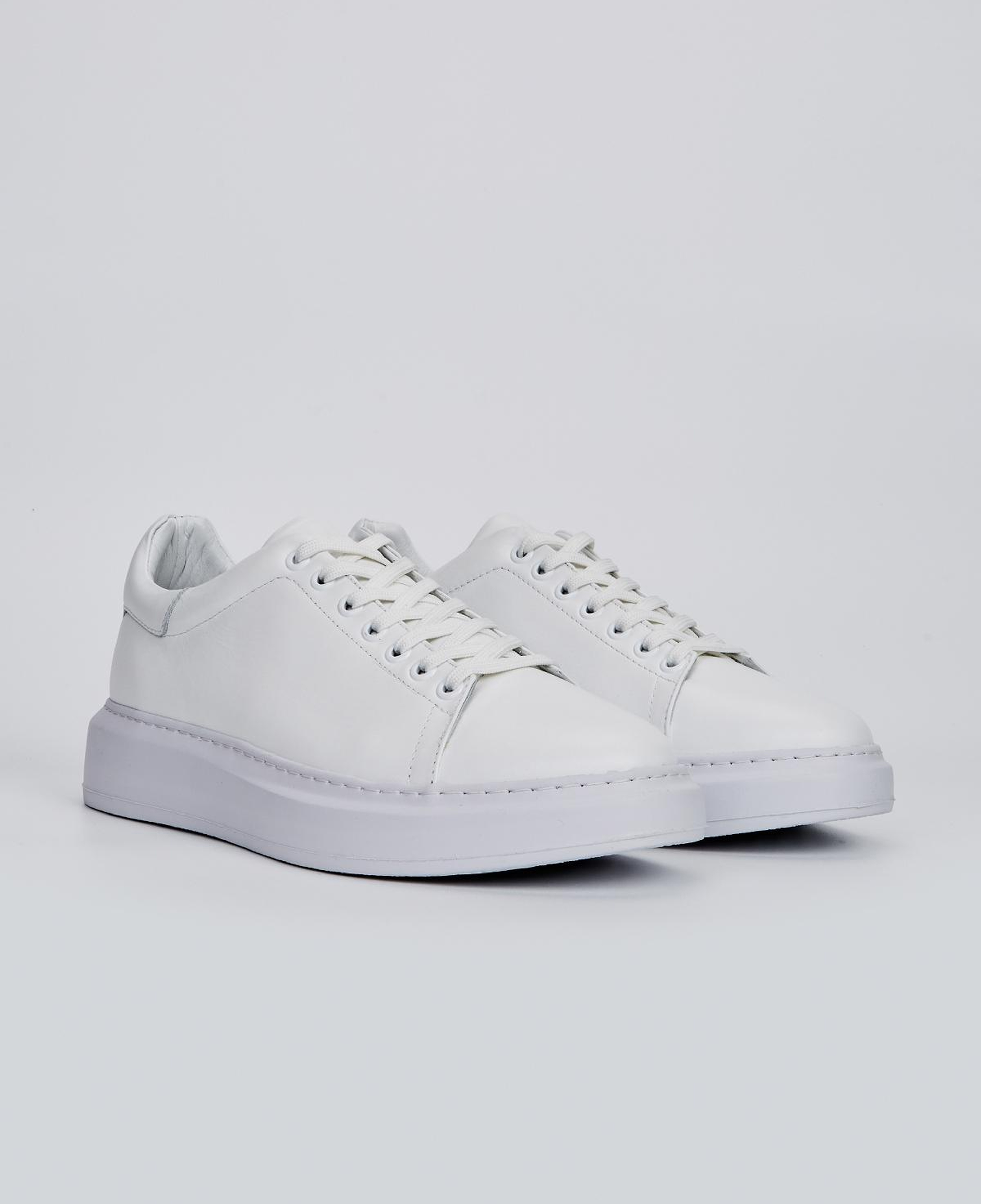 Valmenti Erkek Hakiki Deri Beyaz Sneakers & Spor Ayakkabı