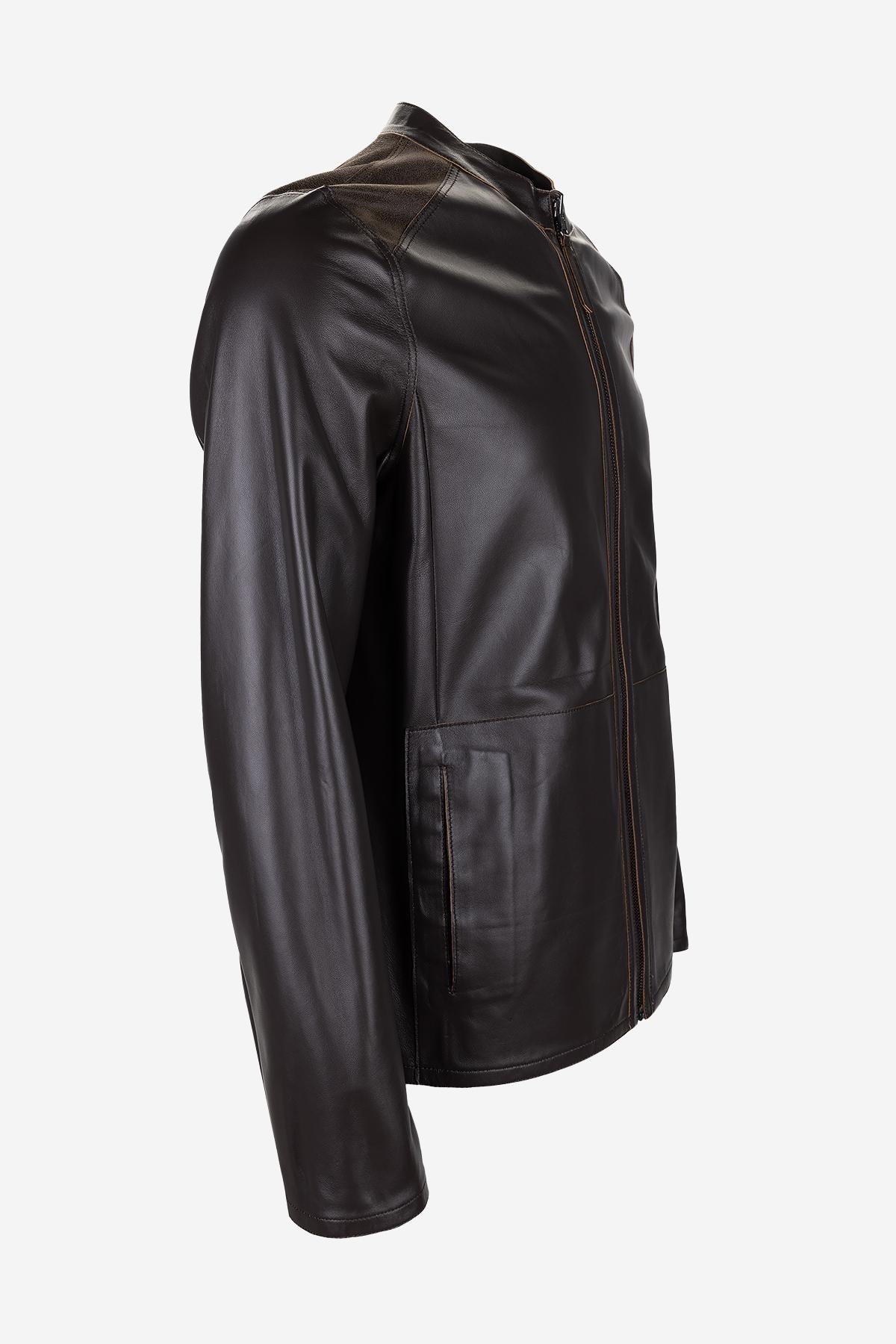 Valmenti Erkek Hakiki Deri Kahverengi Deri Mont