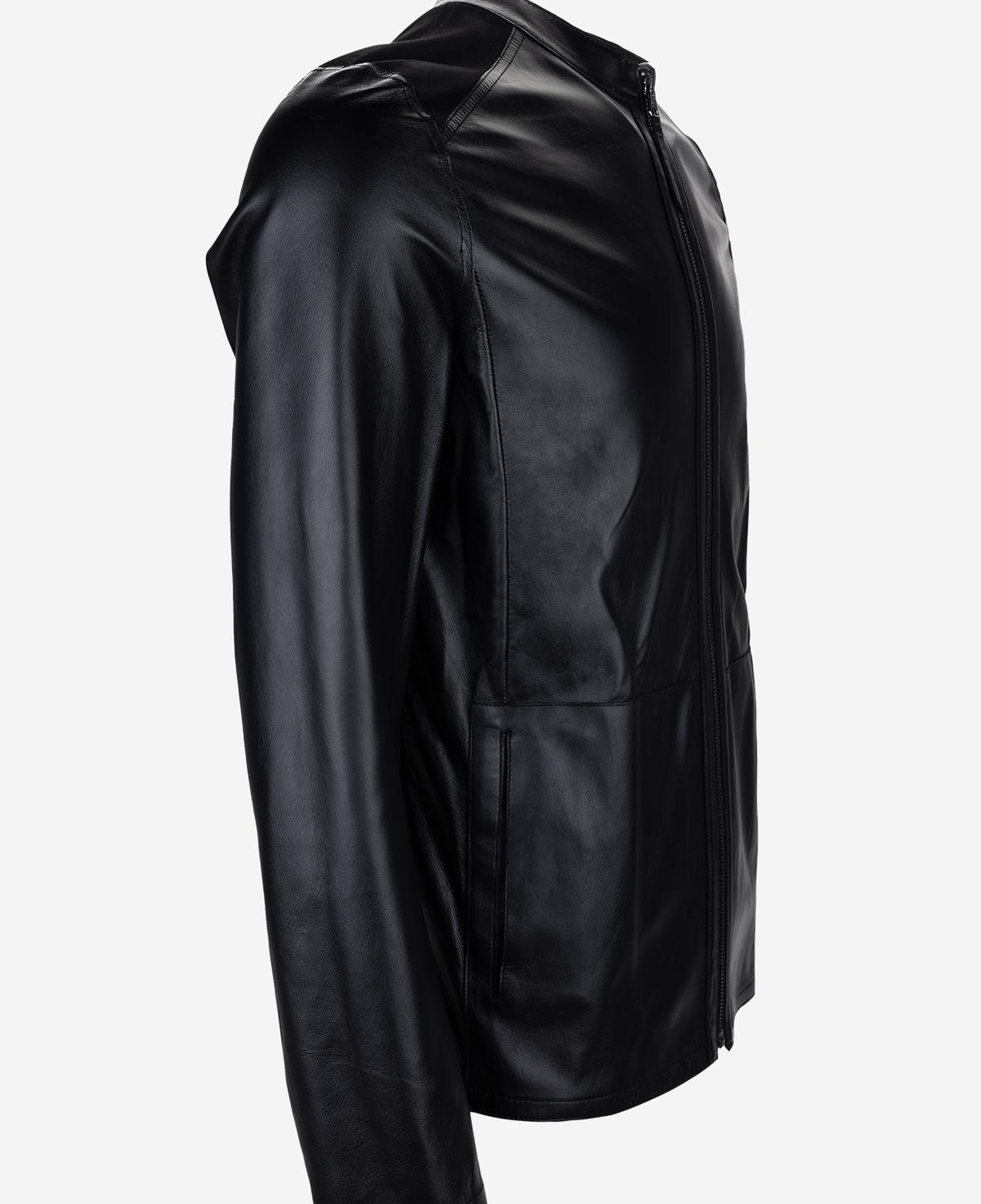 Valmenti Erkek Hakiki Deri Siyah Süet Deri Mont