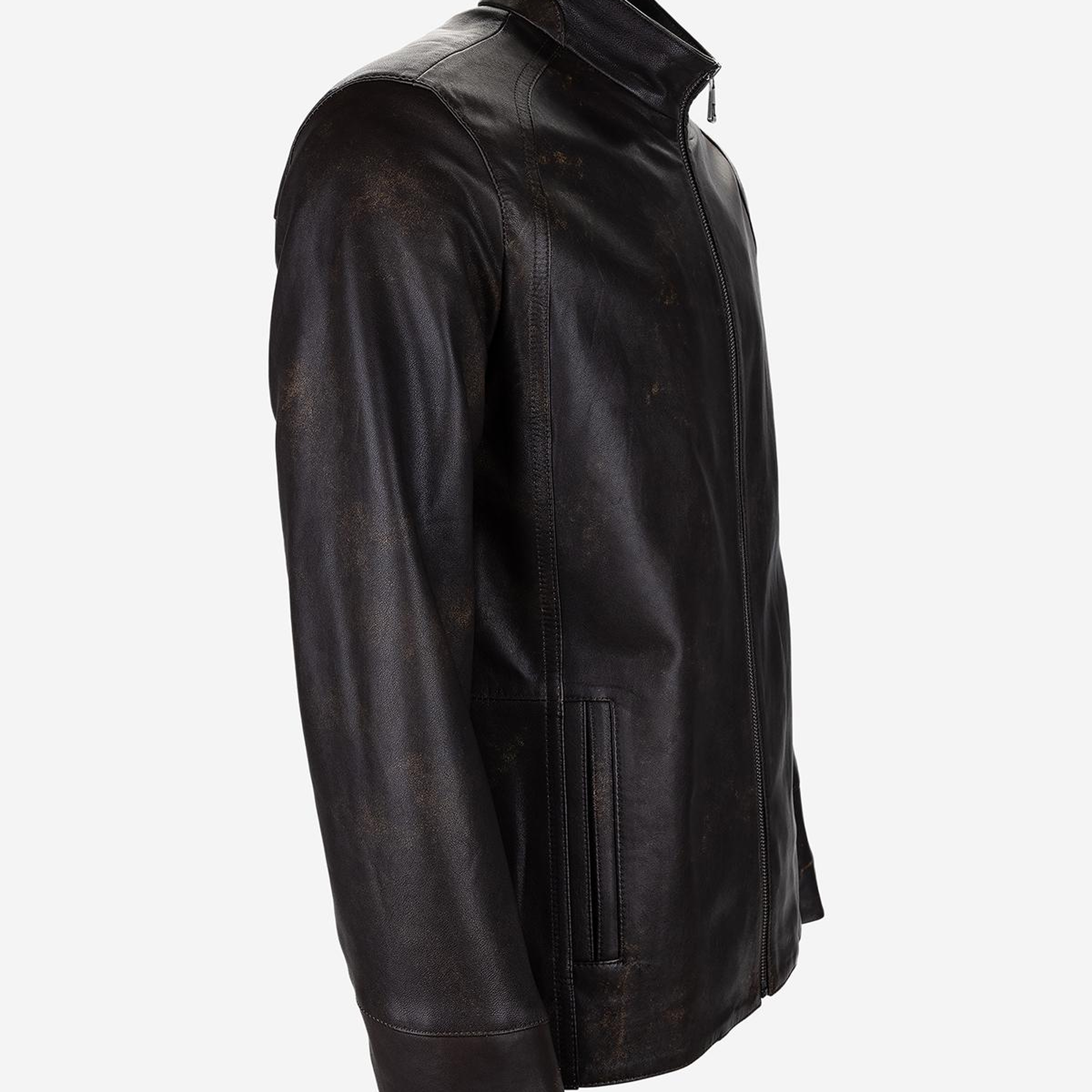 Valmenti Erkek Hakiki Deri Viski Eskitme Deri Mont