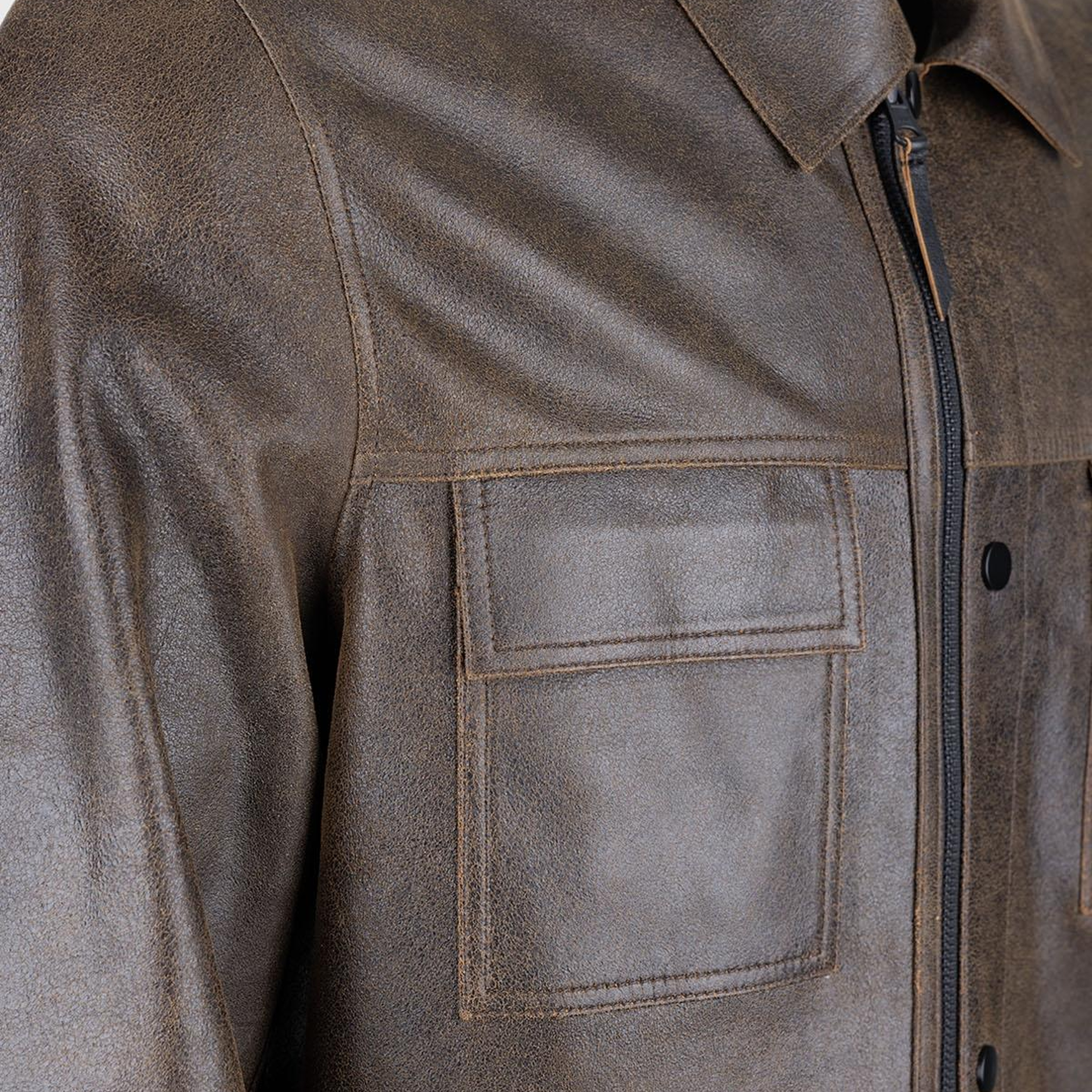 Valmenti Erkek Hakiki Deri Taba Deri Mont