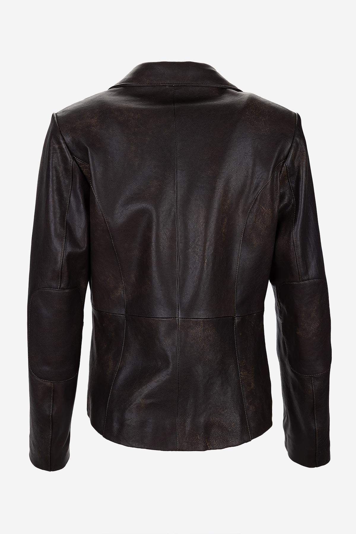 Valmenti Kadın Hakiki Deri Viski Eskitme Deri Mont