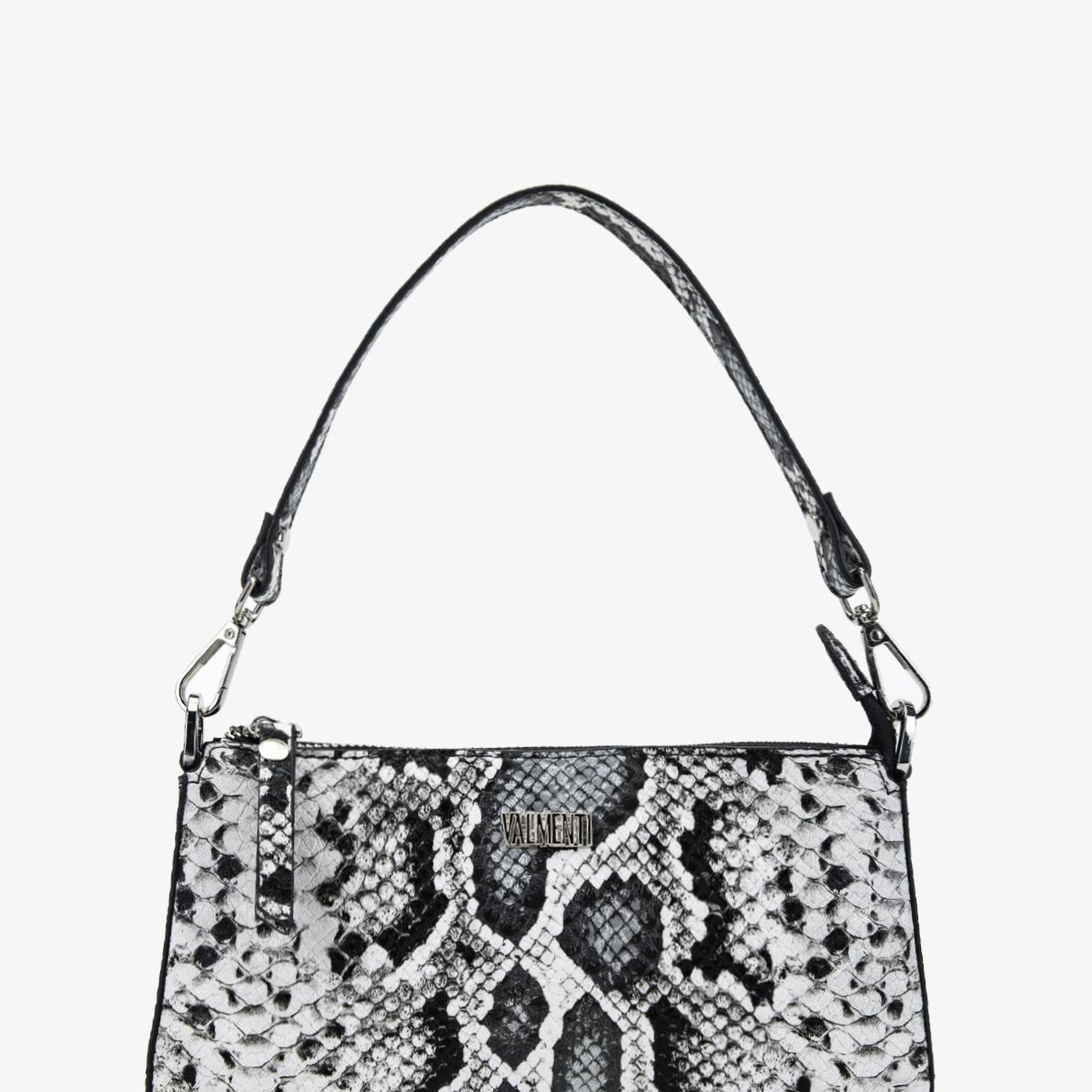 Valmenti Kadın Suni Deri Siyah/Beyaz Omuz Çanta