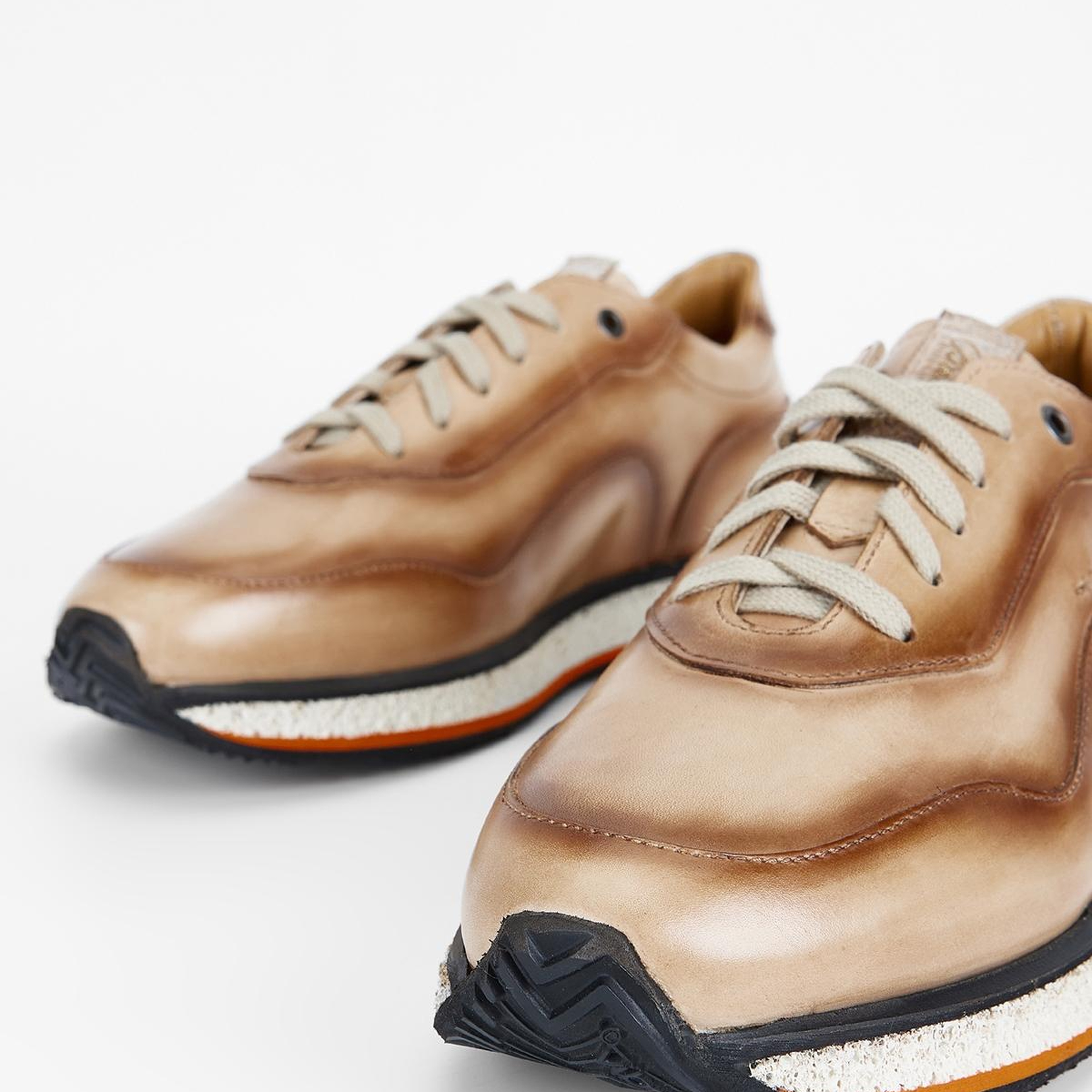 Branchini Erkek Hakiki Deri Bej Sneakers & Spor Ayakkabı