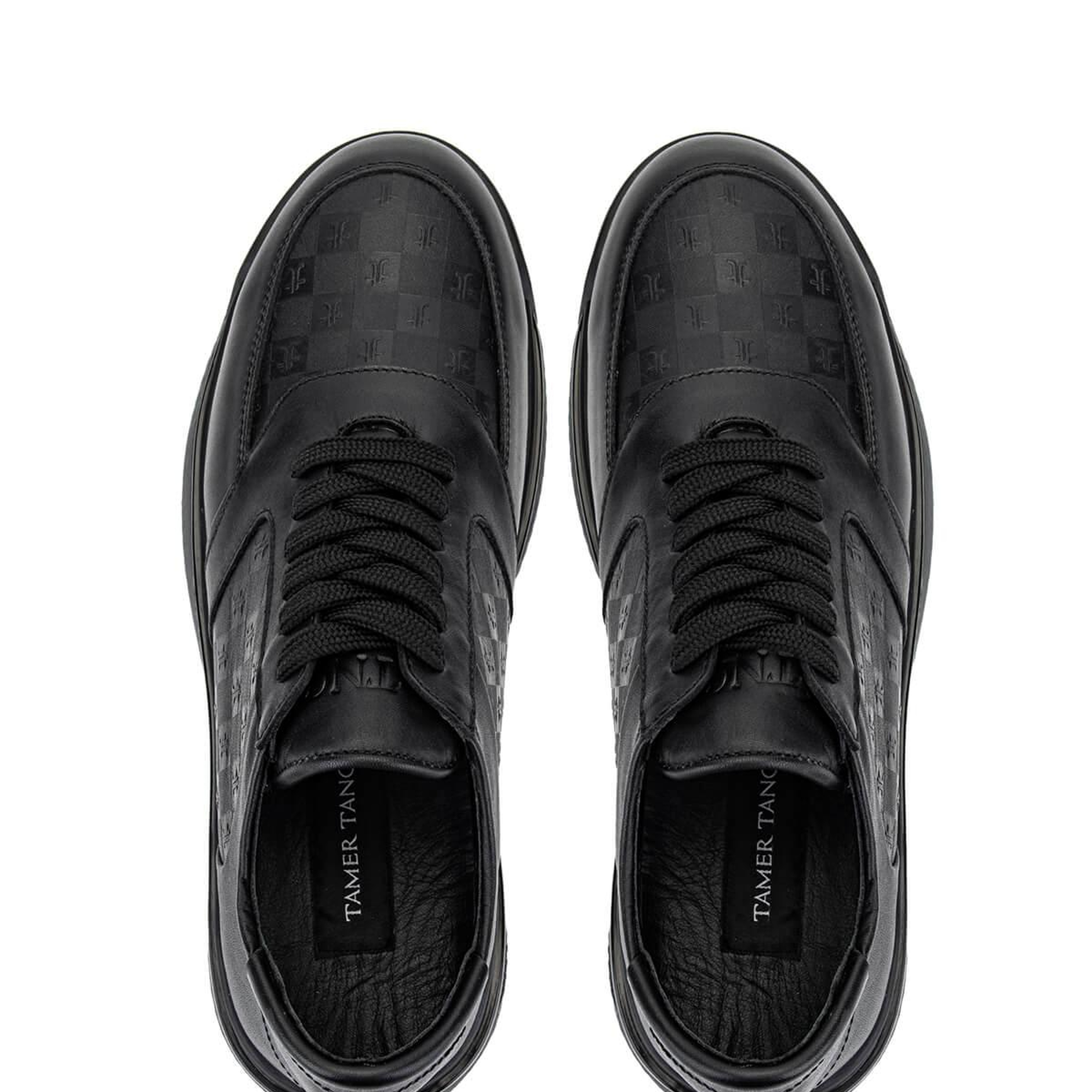 Tamer Tanca Erkek Hakiki Deri Sneakers & Spor Siyah Ayakkabı