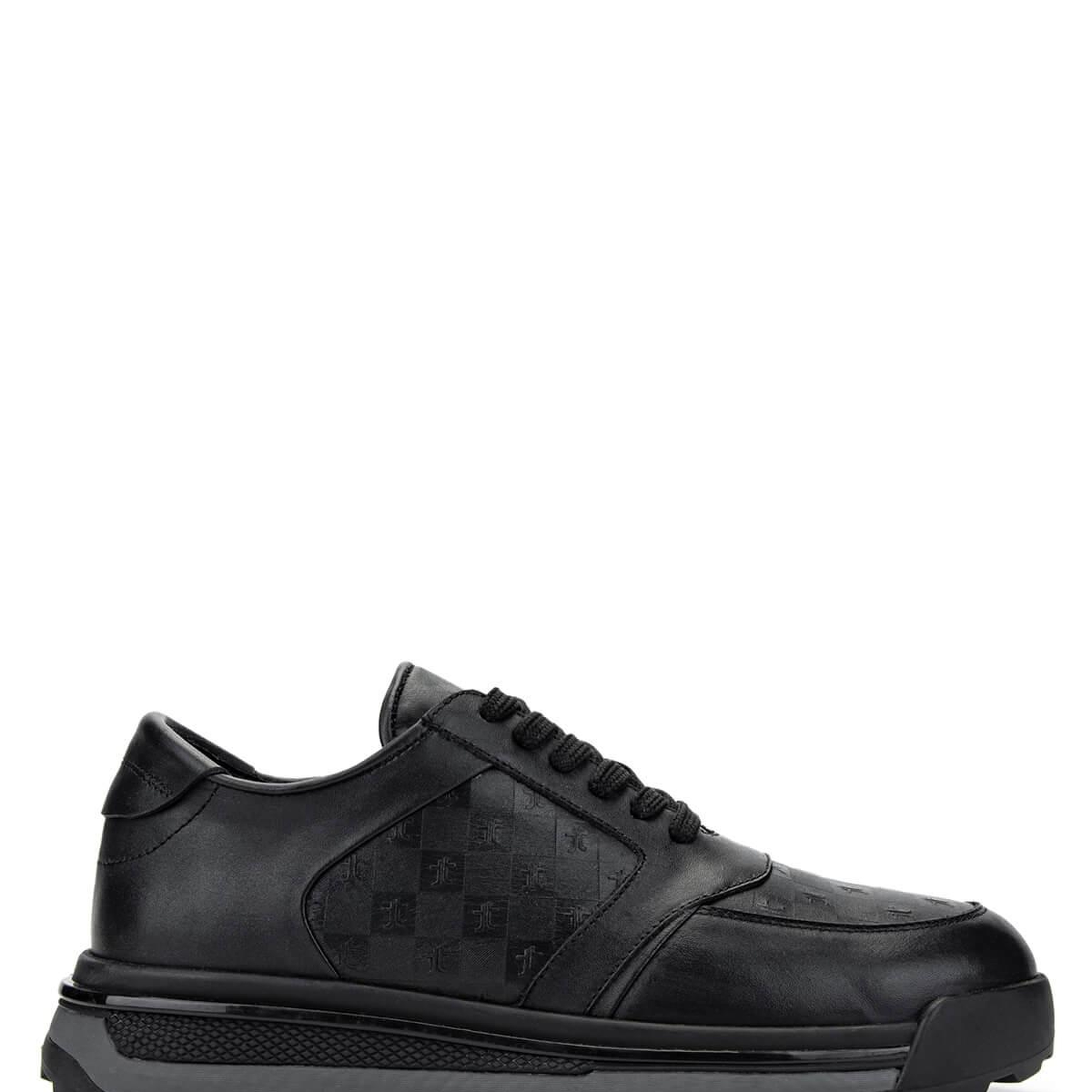 Tamer Tanca Erkek Hakiki Deri Sneakers & Spor Siyah Ayakkabı