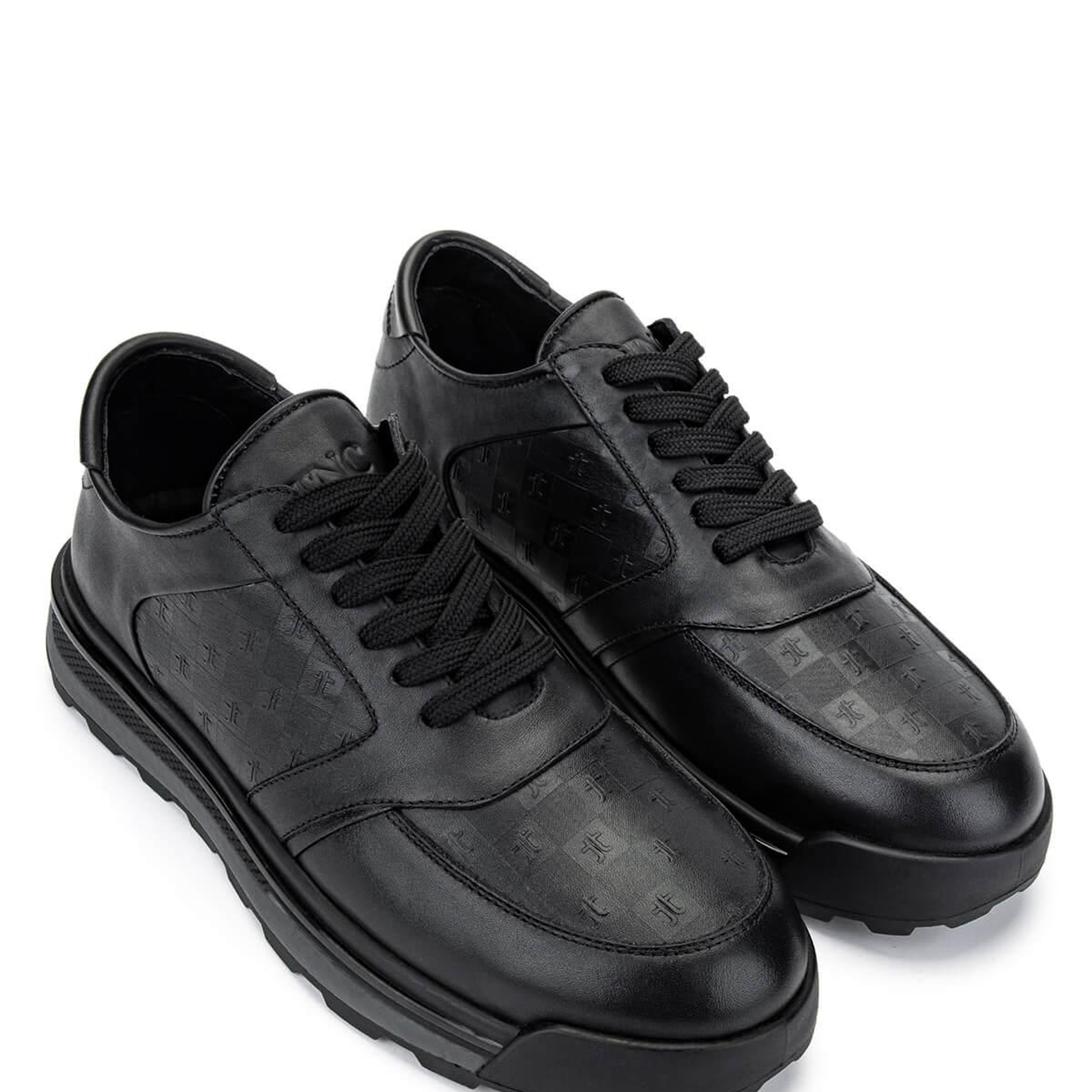 Tamer Tanca Erkek Hakiki Deri Sneakers & Spor Siyah Ayakkabı