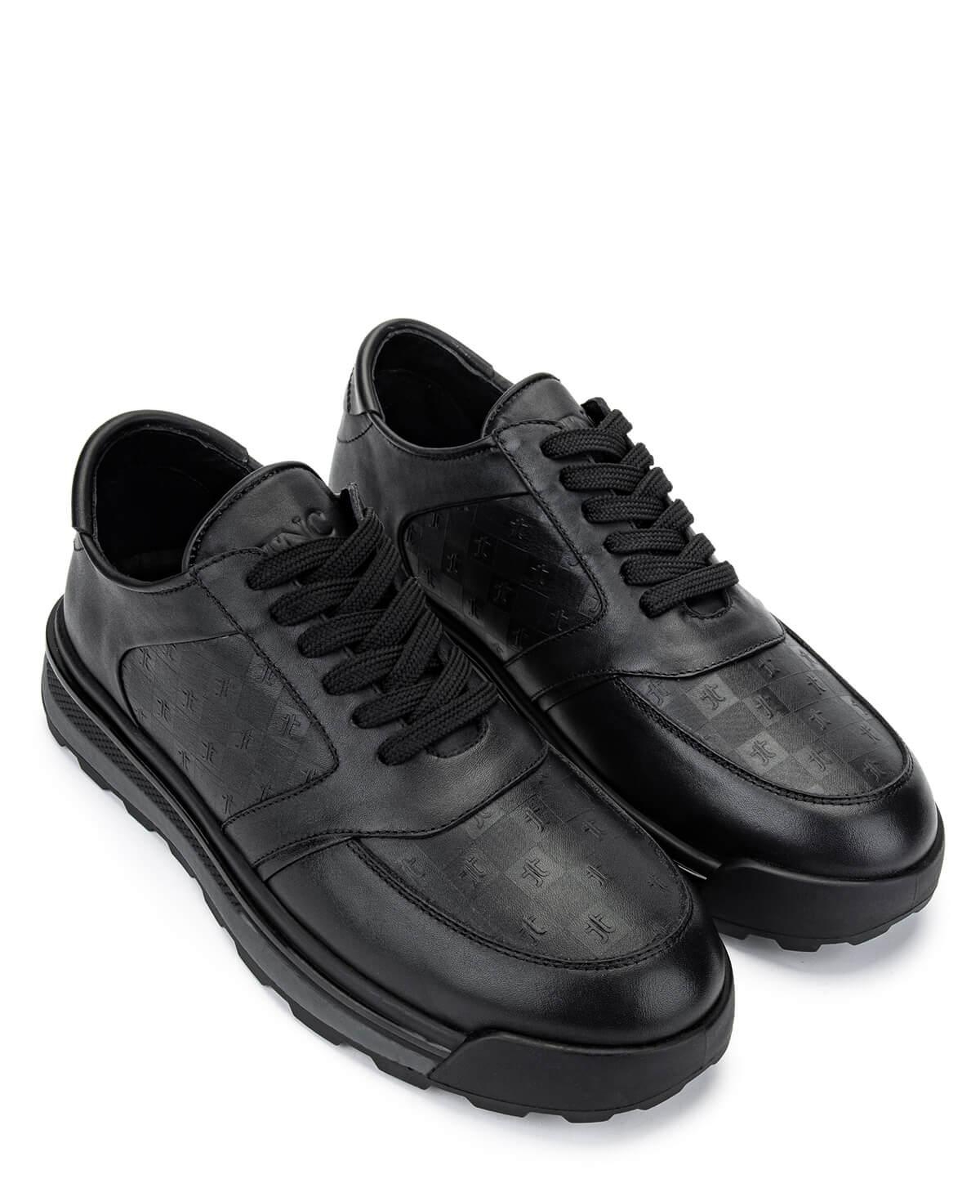 Tamer Tanca Erkek Hakiki Deri Sneakers & Spor Siyah Ayakkabı