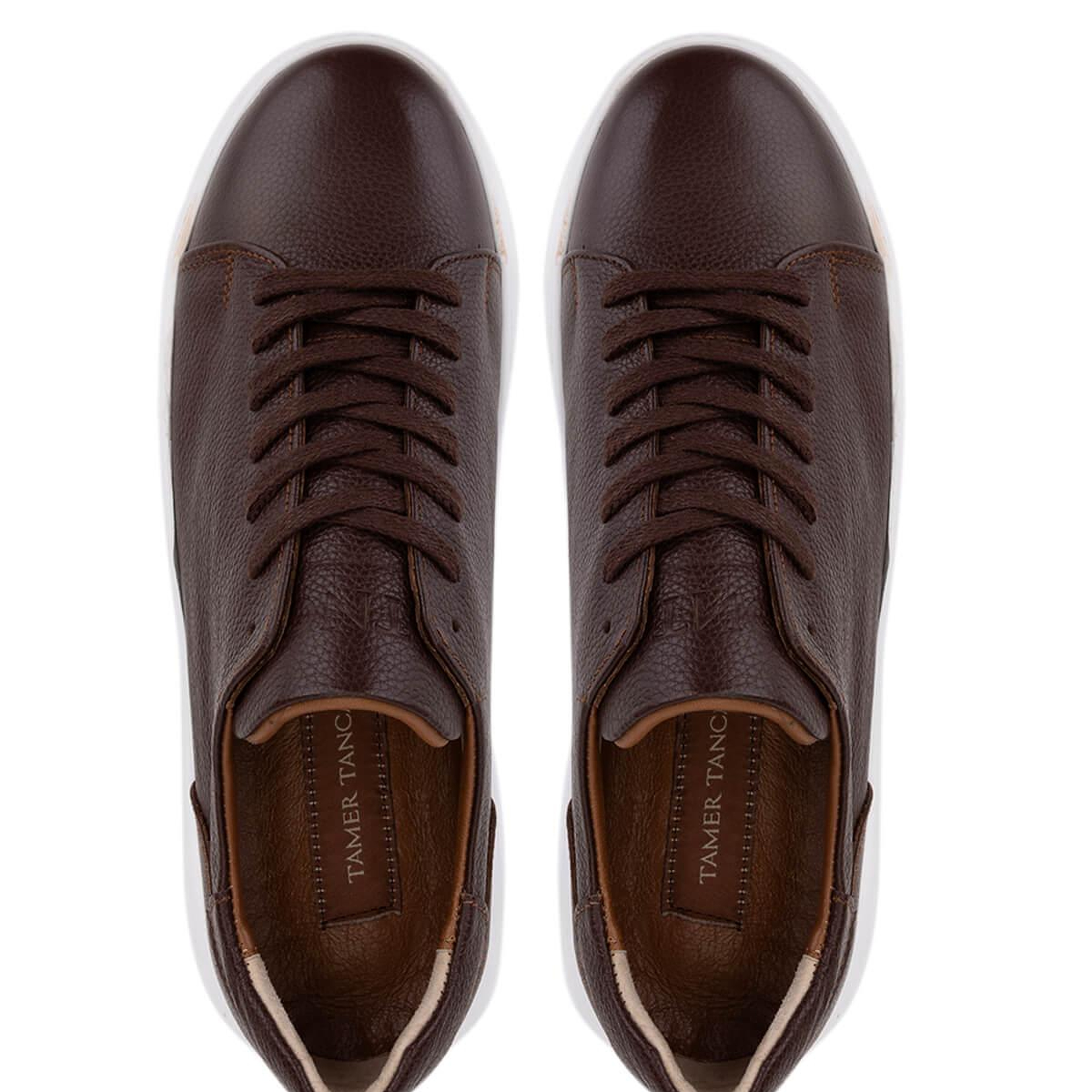 Tamer Tanca Erkek Hakiki Deri Kahverengi Sneakers & Spor Ayakkabı