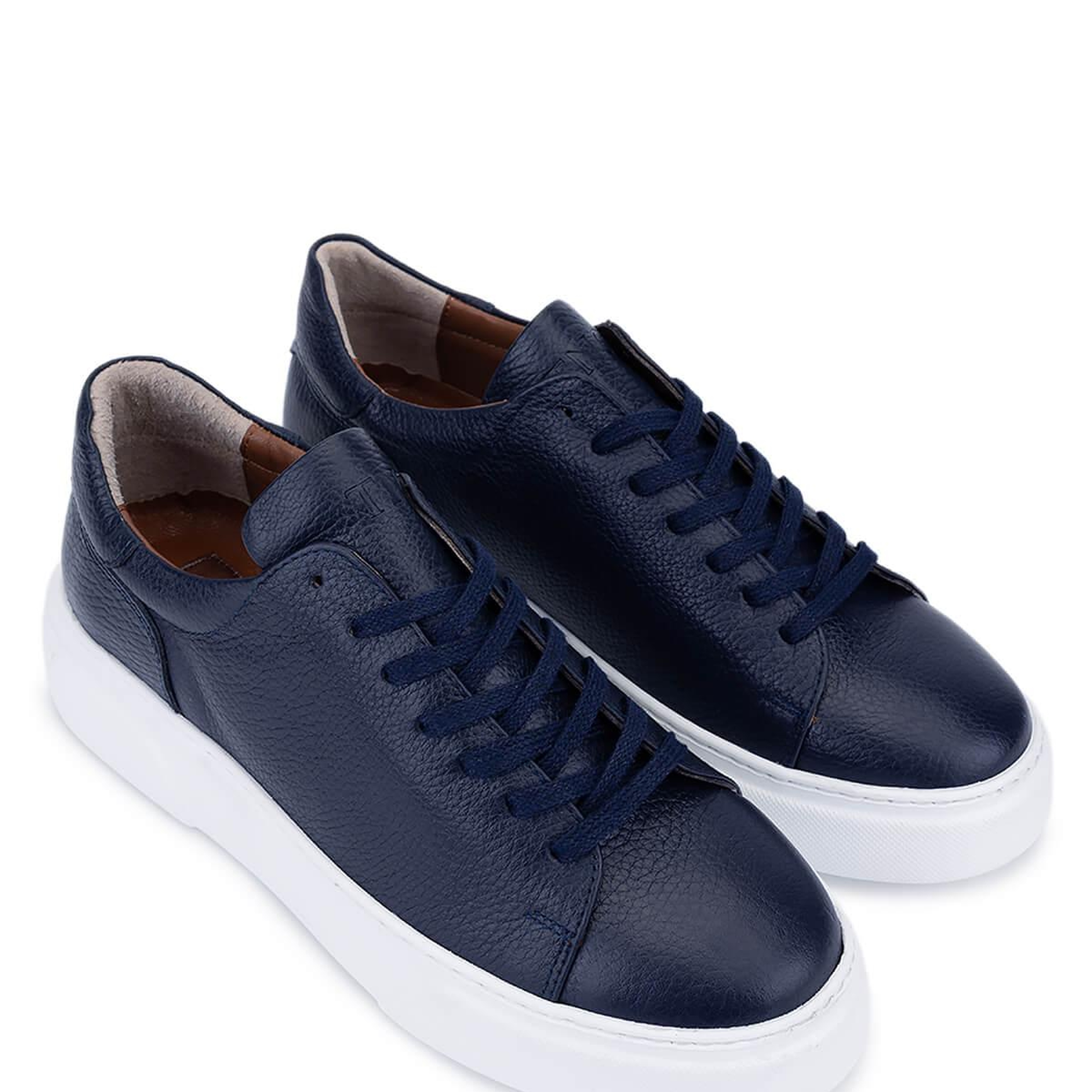 Tamer Tanca Erkek  Hakiki Deri Lacivert Sneakers & Spor Ayakkabı