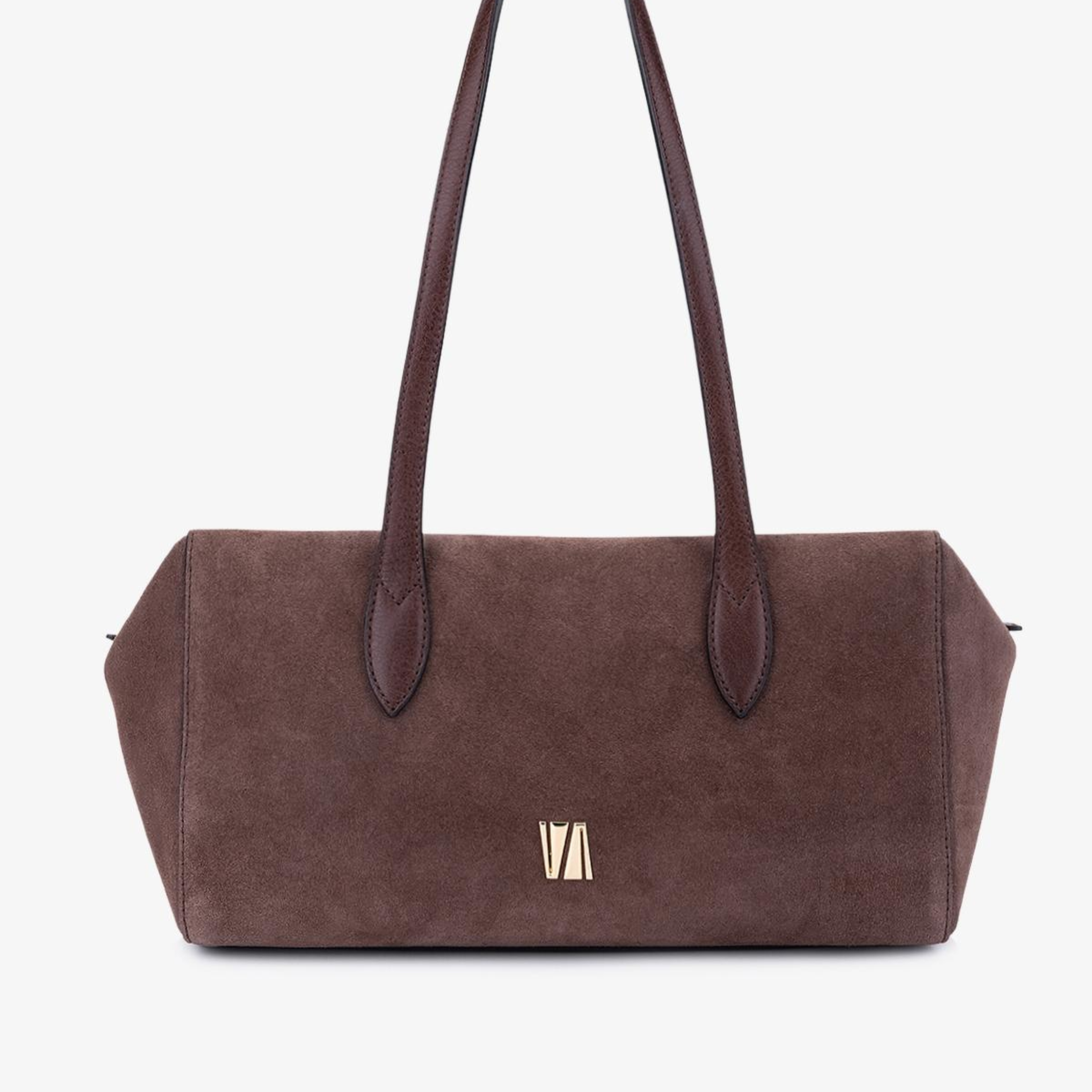 Valmenti Kadın Hakiki Deri Kahverengi Süet Omuz Çanta