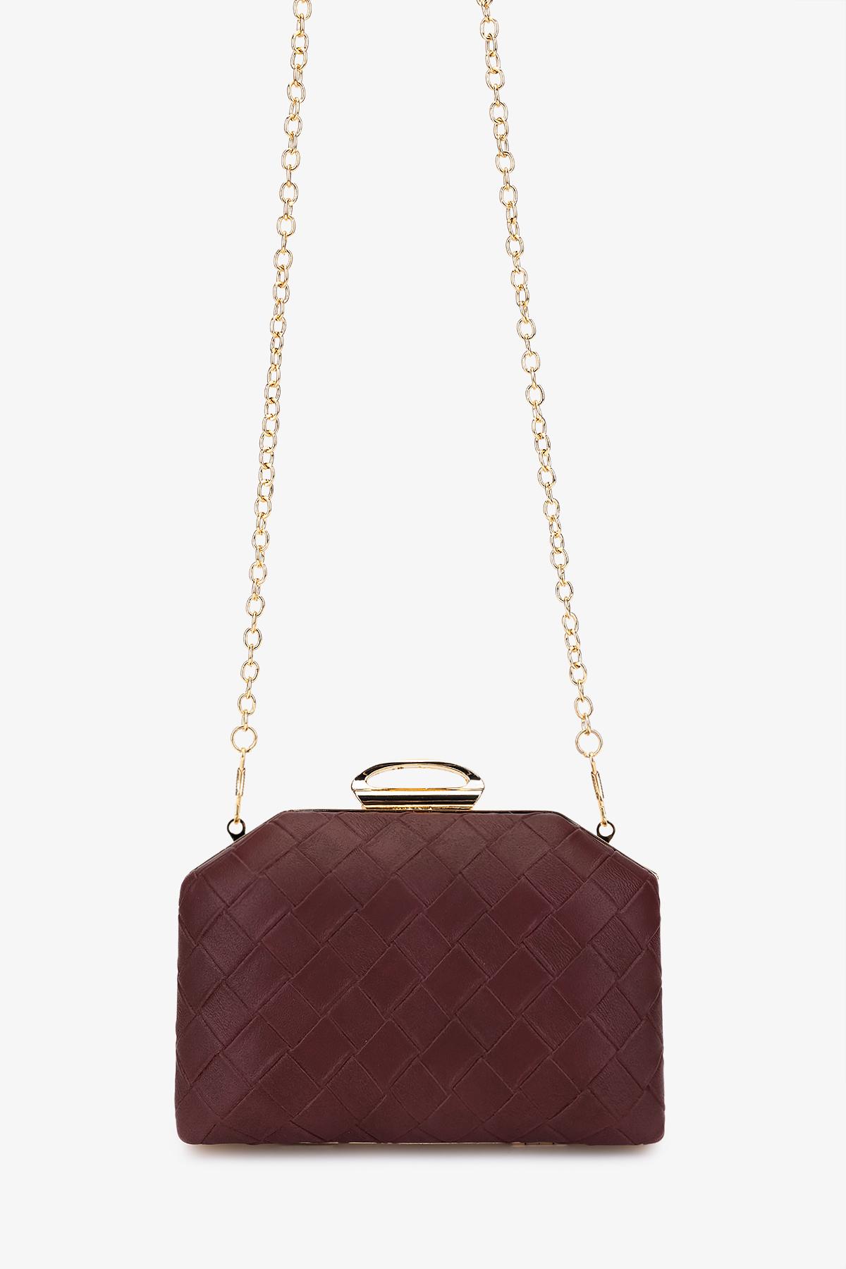 Valmenti Kadın Vegan Bordo Abiye Çanta