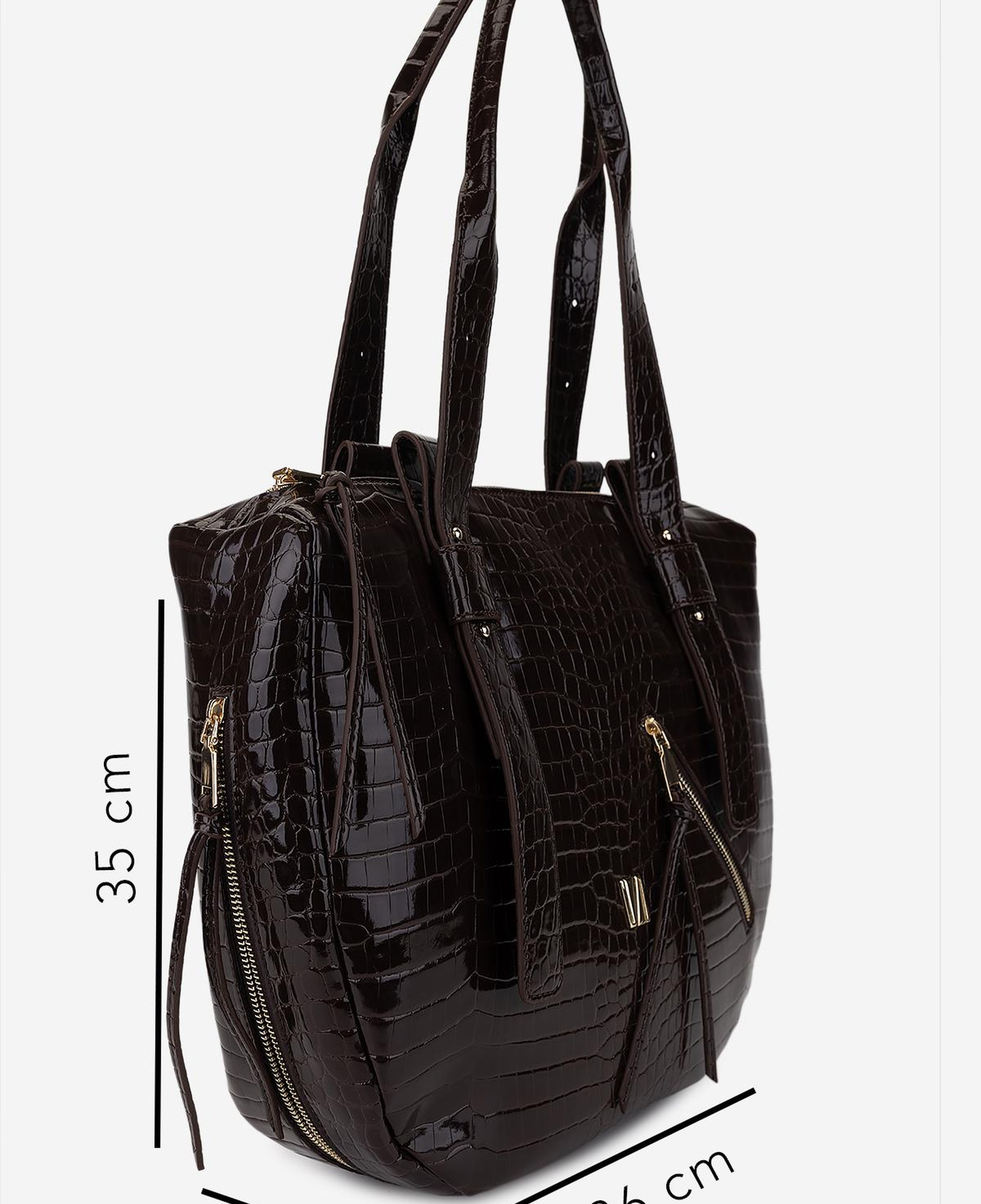 Valmenti Kadın Suni Deri Kahverengi Omuz Çanta