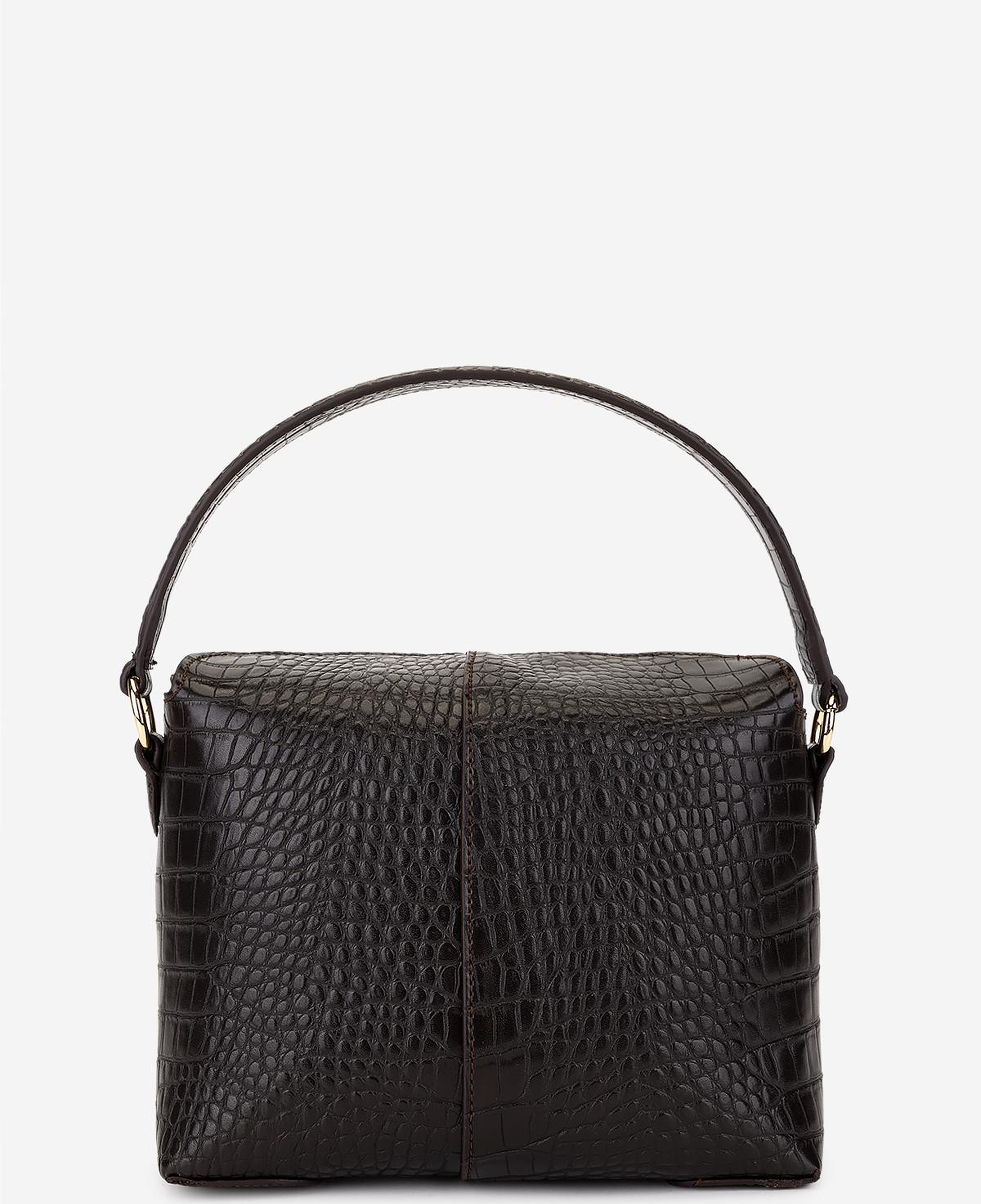 Valmenti Kadın Suni Deri Kahverengi Kroko Omuz Çanta