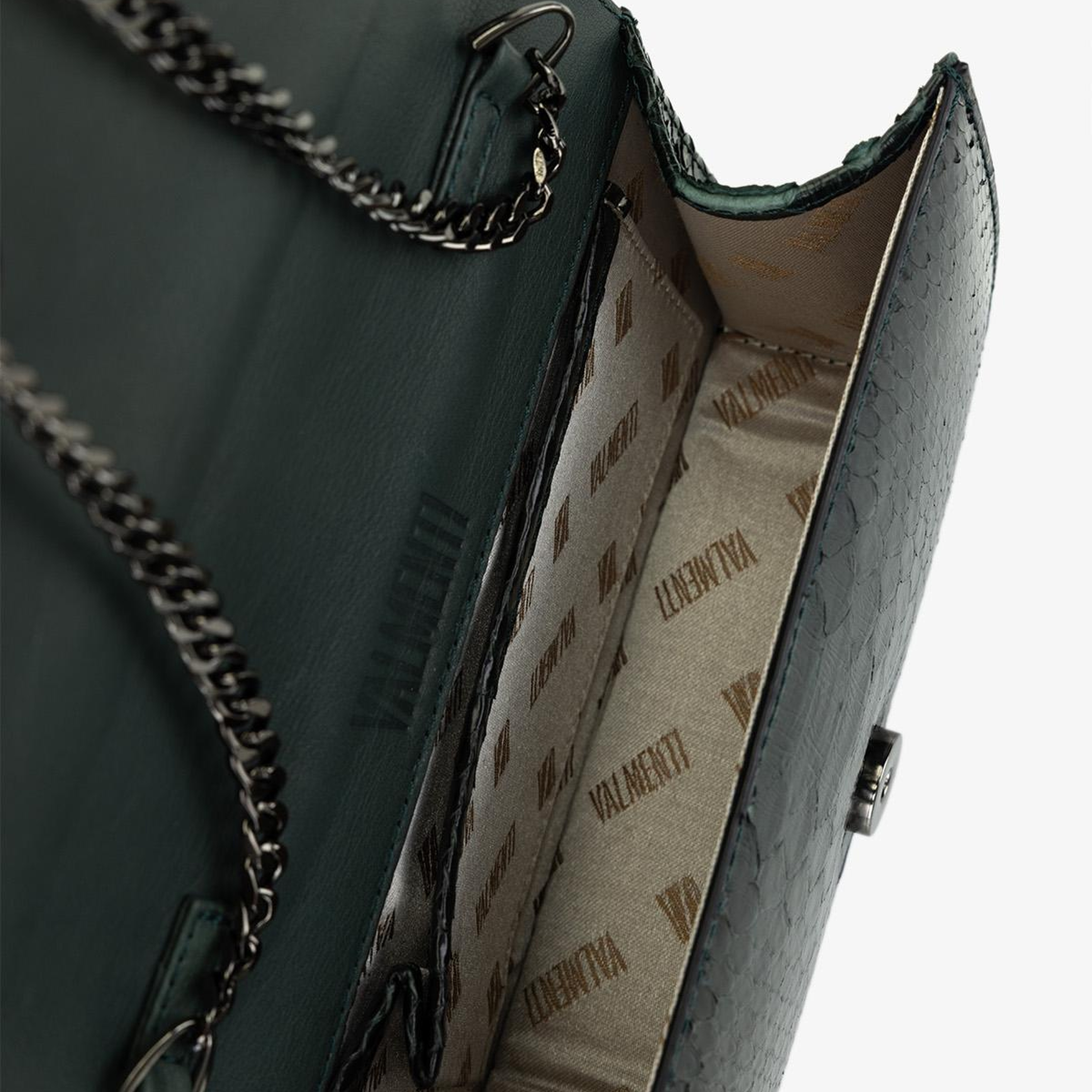 Valmenti Kadın Hakiki Deri Yeşil Omuz Çanta