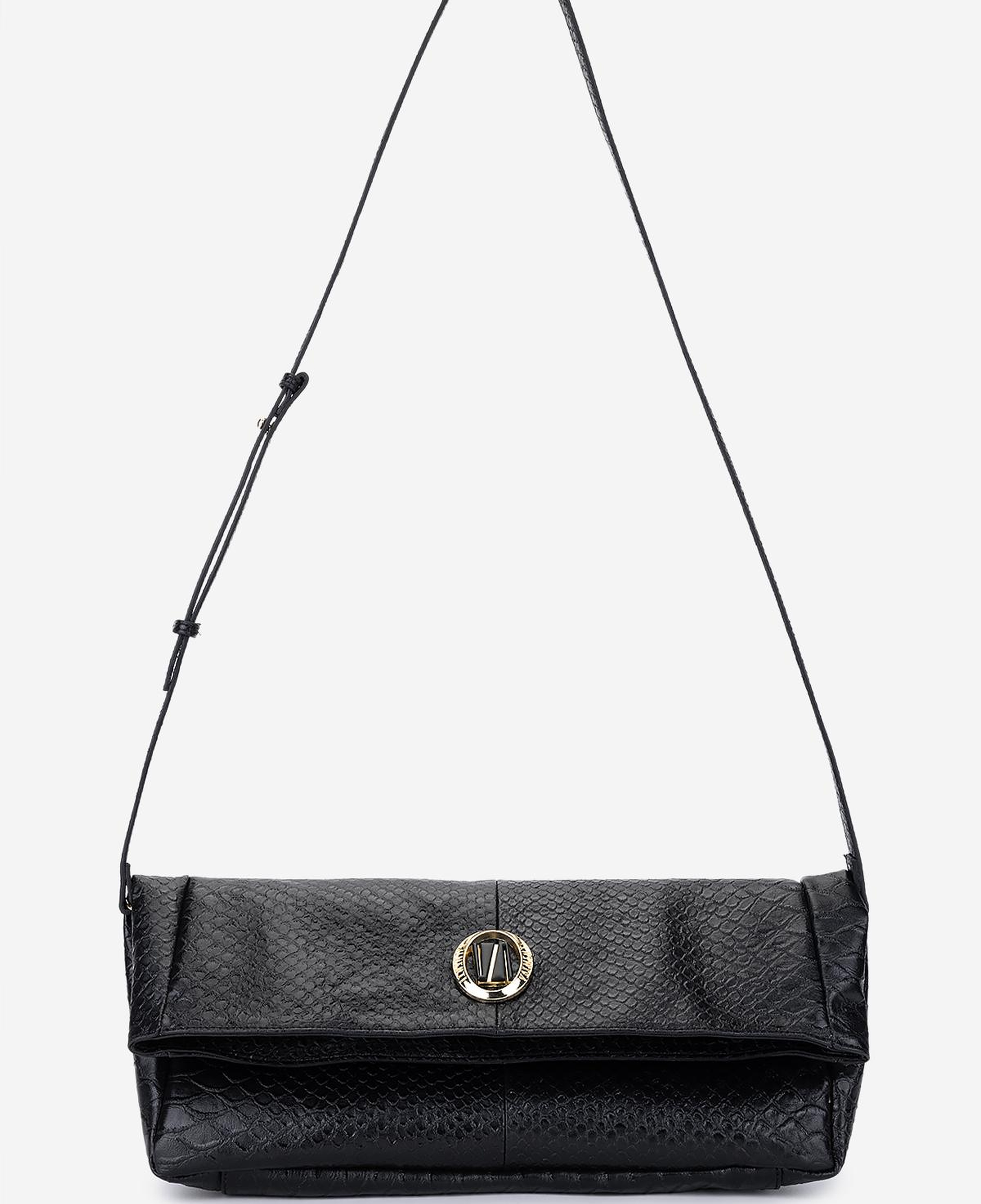 Valmenti Kadın Suni Deri Siyah Yılan Omuz Çanta