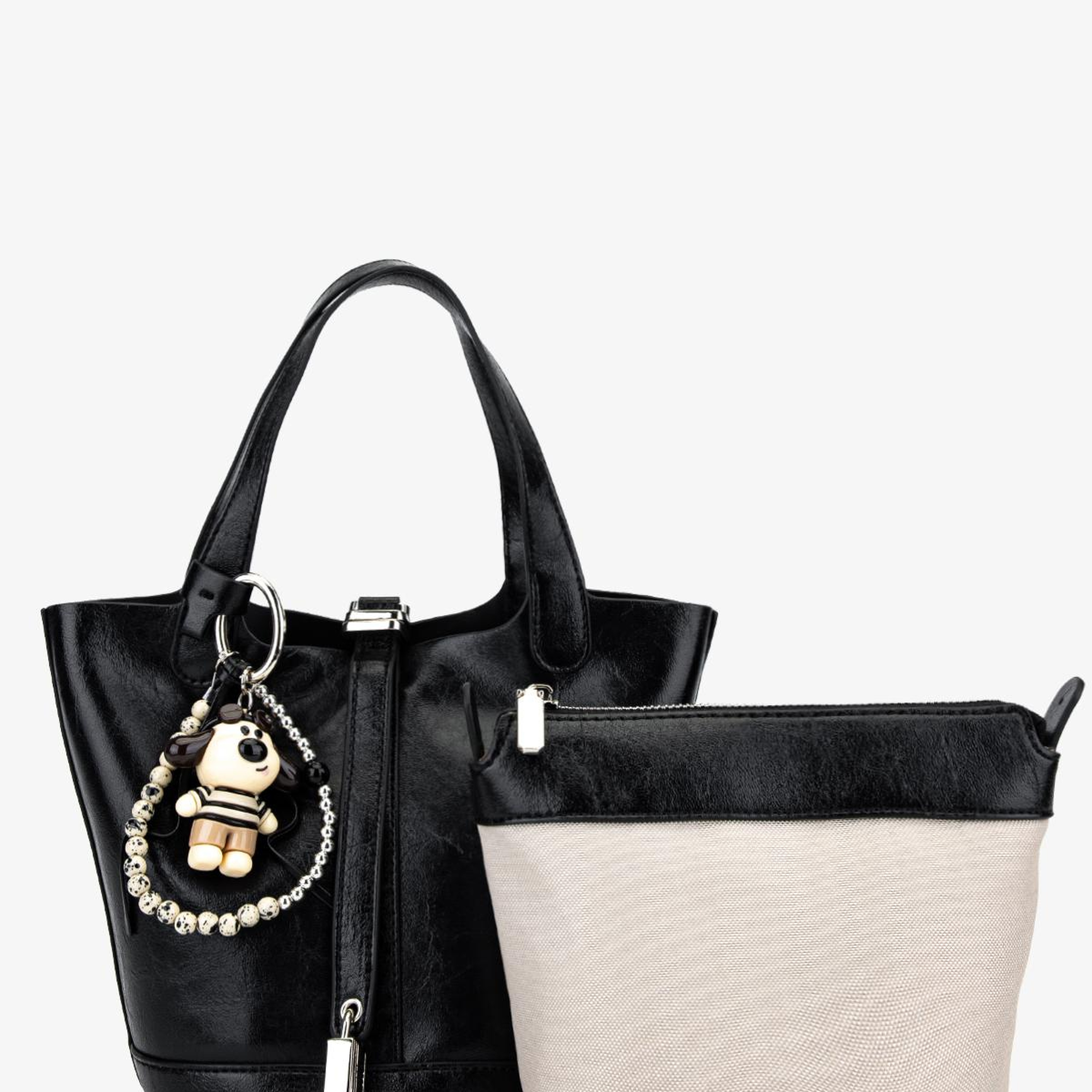 Valmenti Kadın Suni Deri Siyah Omuz Çanta