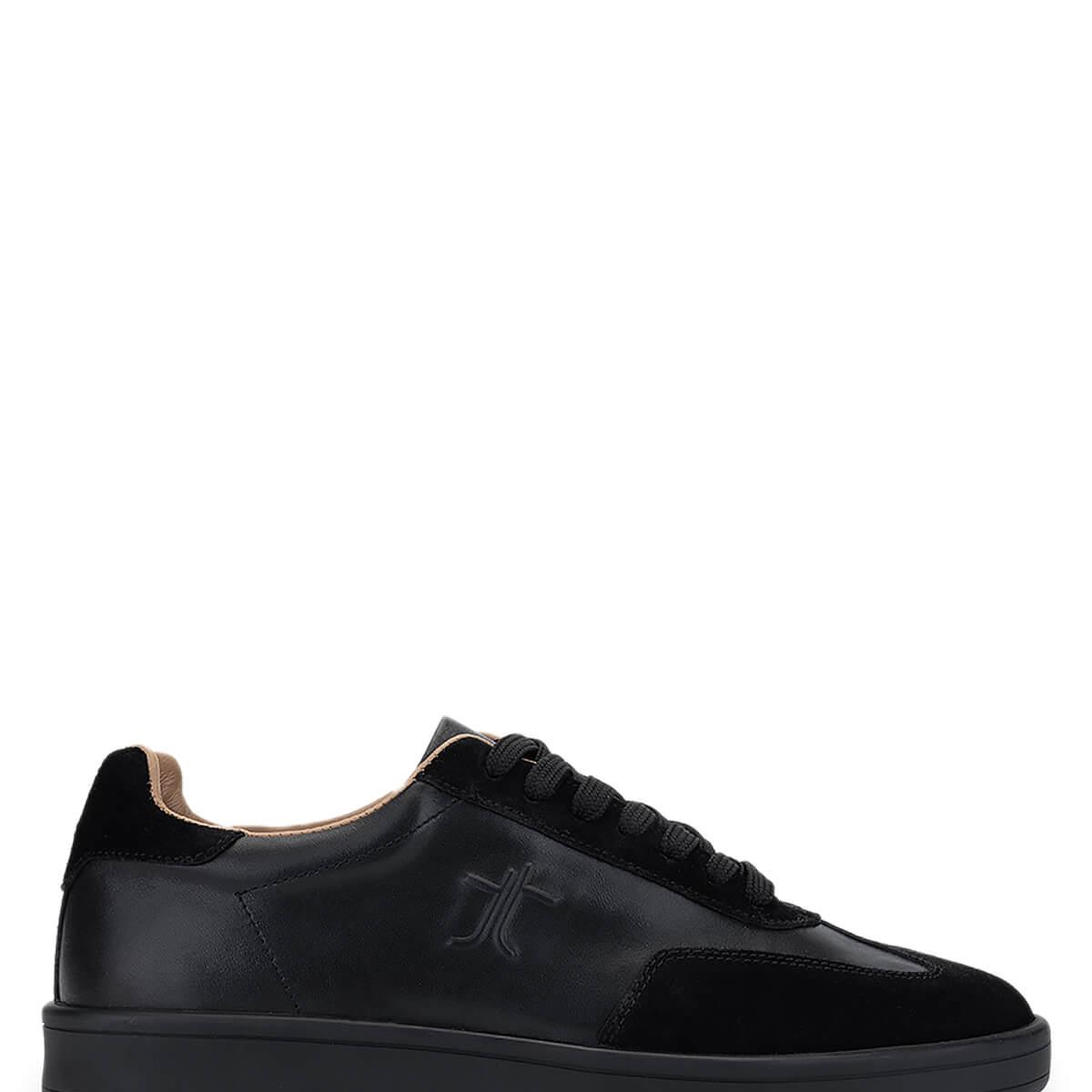 Tamer Tanca Erkek Hakiki Deri Siyah Sneakers & Spor Ayakkabı