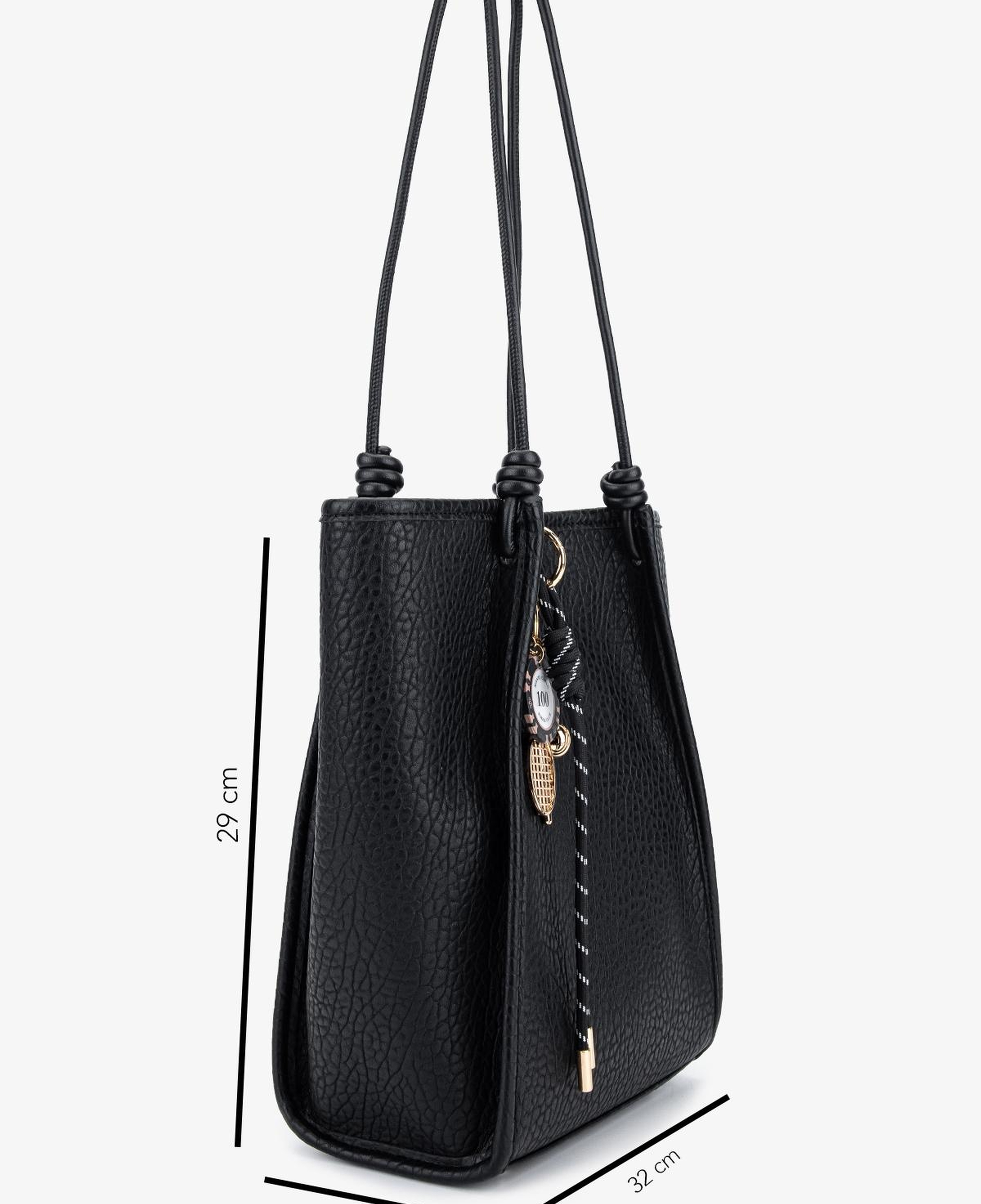 Valmenti Kadın Suni Deri Siyah Omuz Çanta