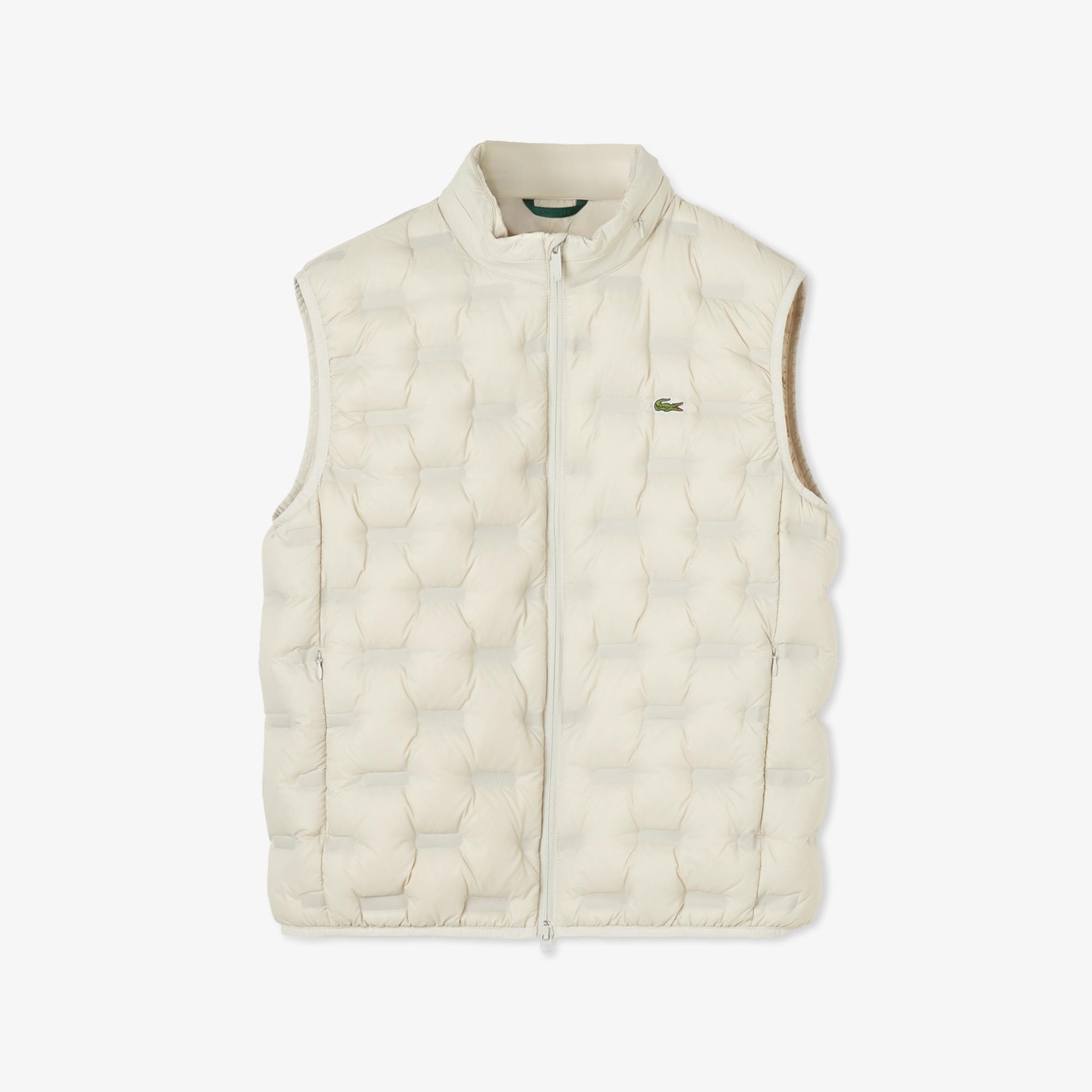 Lacoste Erkek Dik Yaka Kapitone Açık Gri Yelek