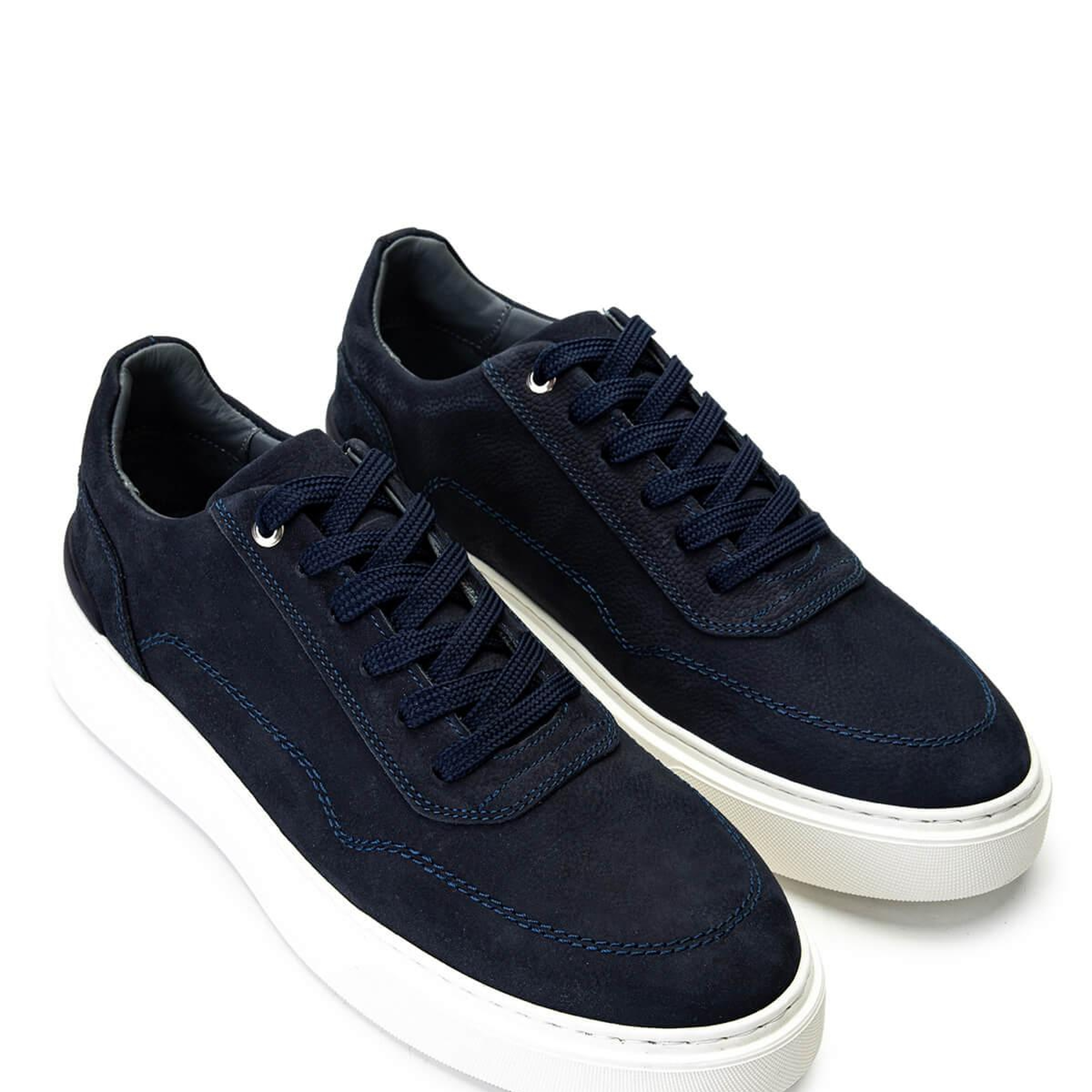 Tamer Tanca Erkek Hakiki Deri Lacivert Nubuk Sneakers & Spor Ayakkabı