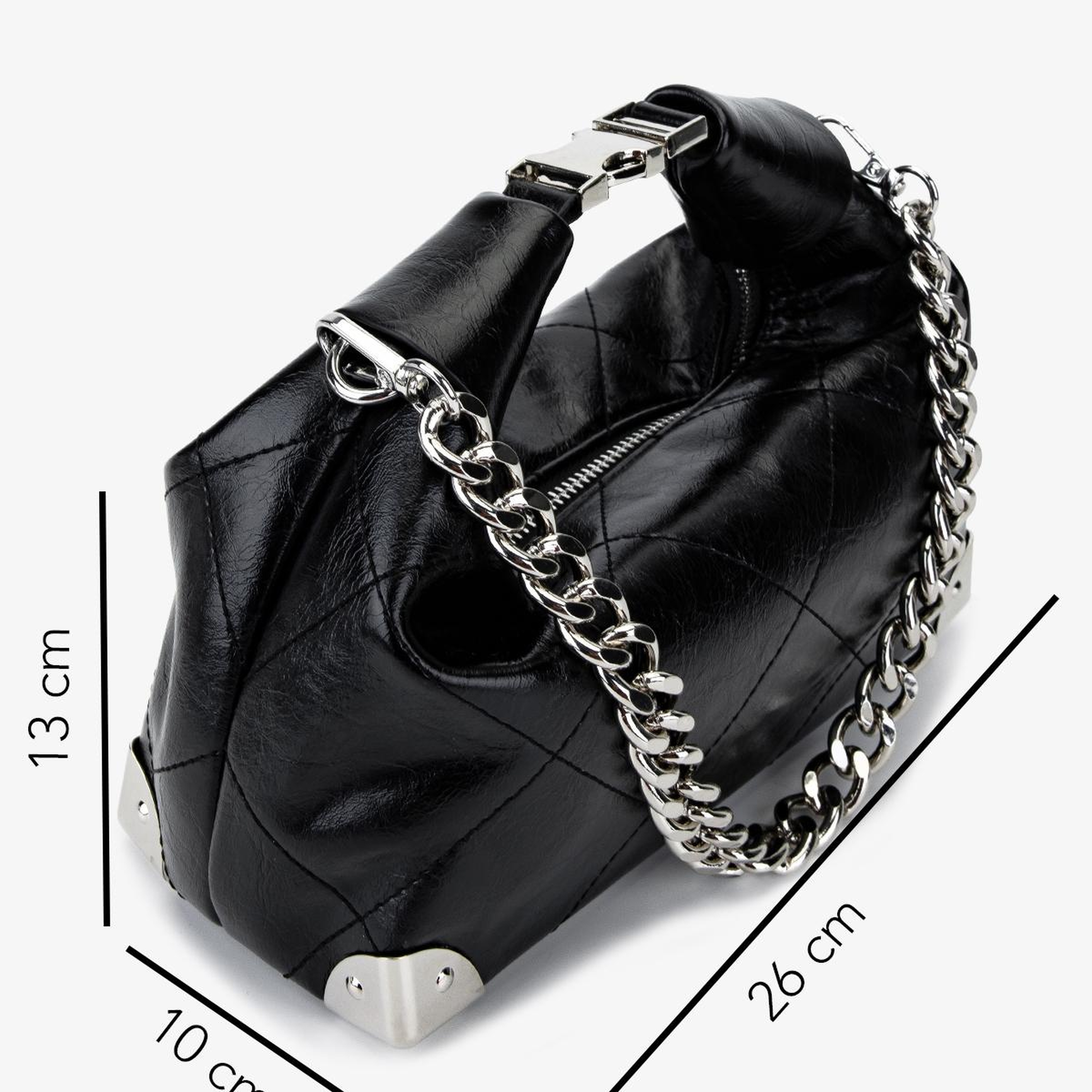 Valmenti Kadın Suni Deri Siyah Omuz Çanta