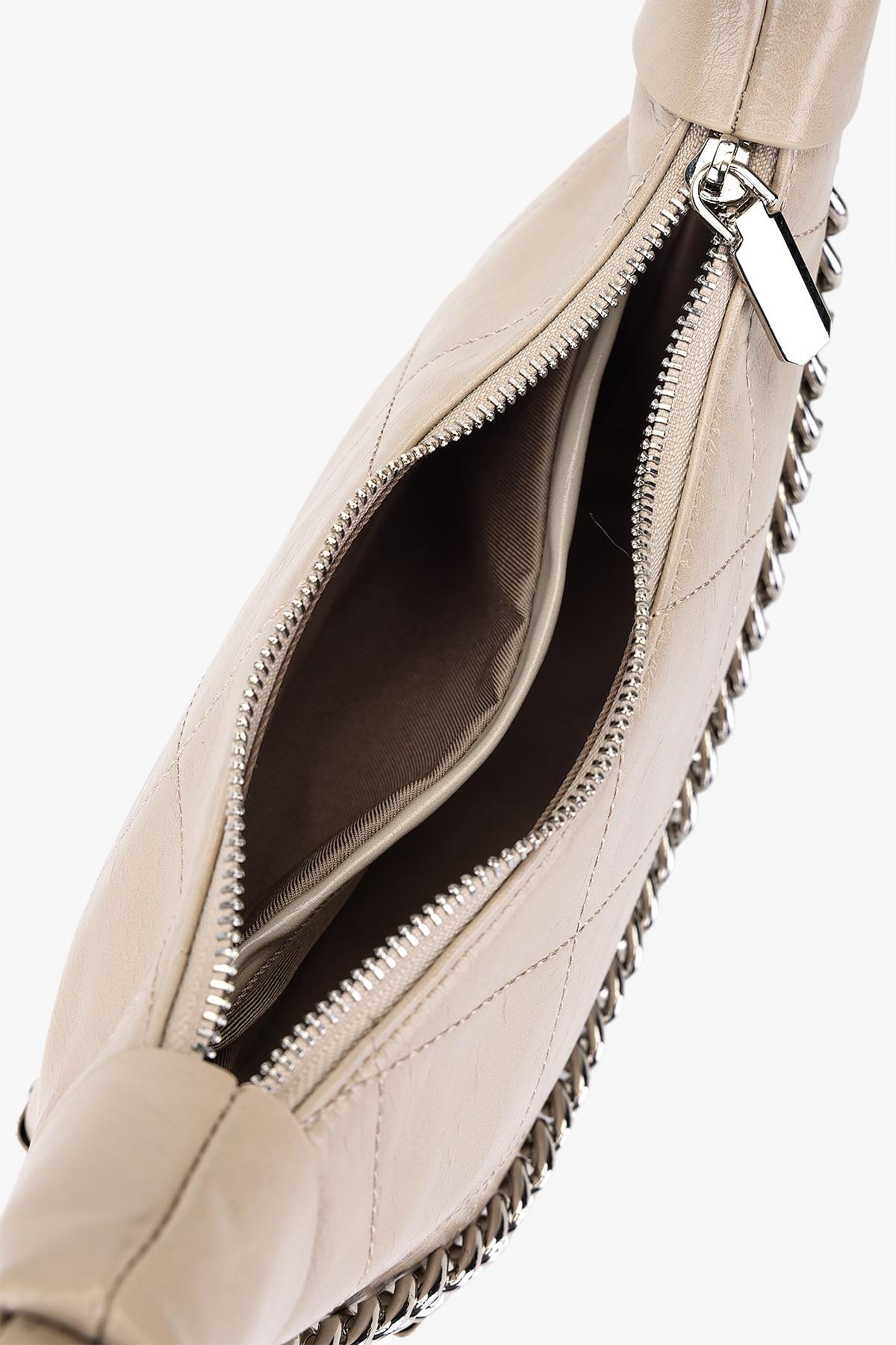 Valmenti Kadın Suni Deri Bej Omuz Çanta