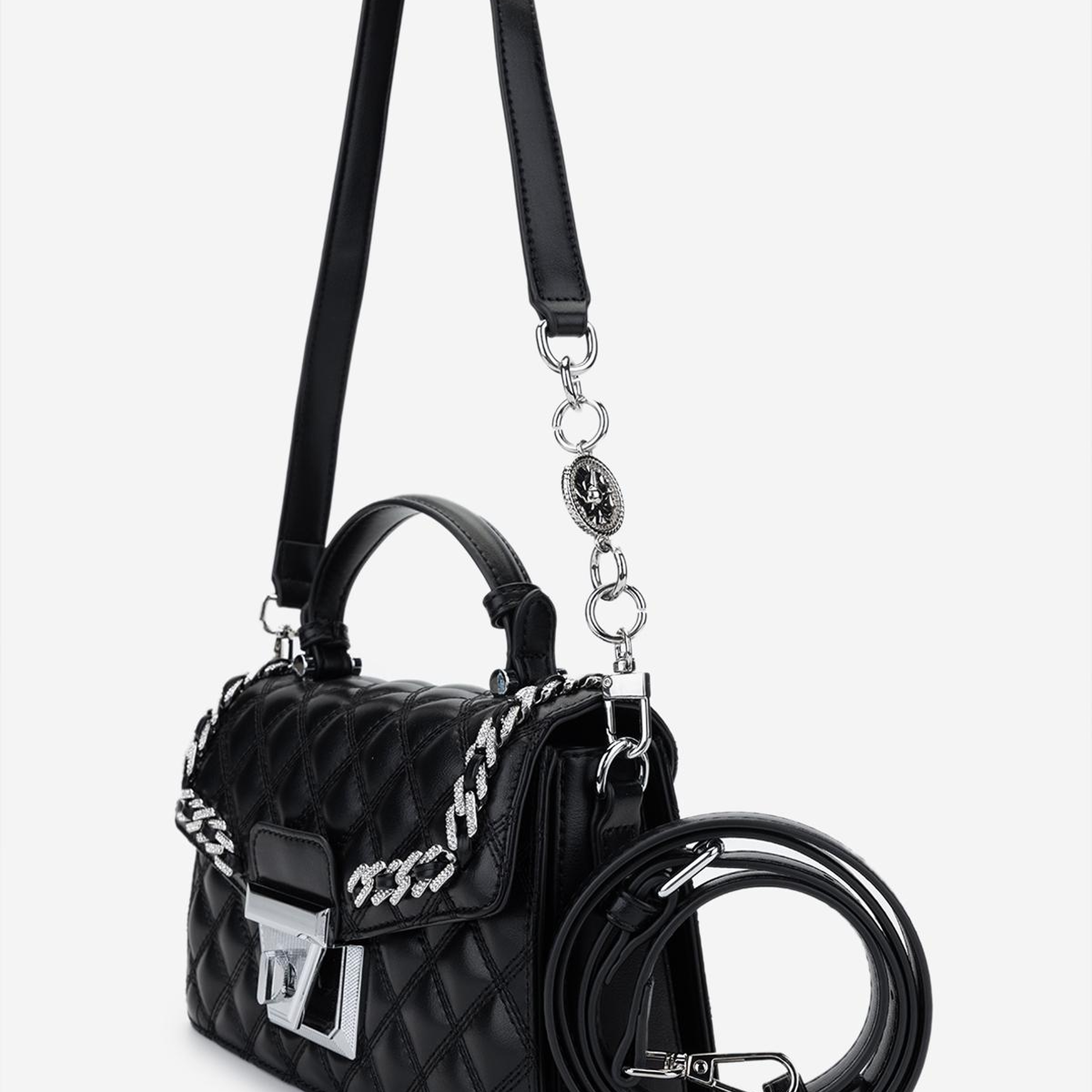 Valmenti Kadın Suni Deri Siyah Omuz Çanta