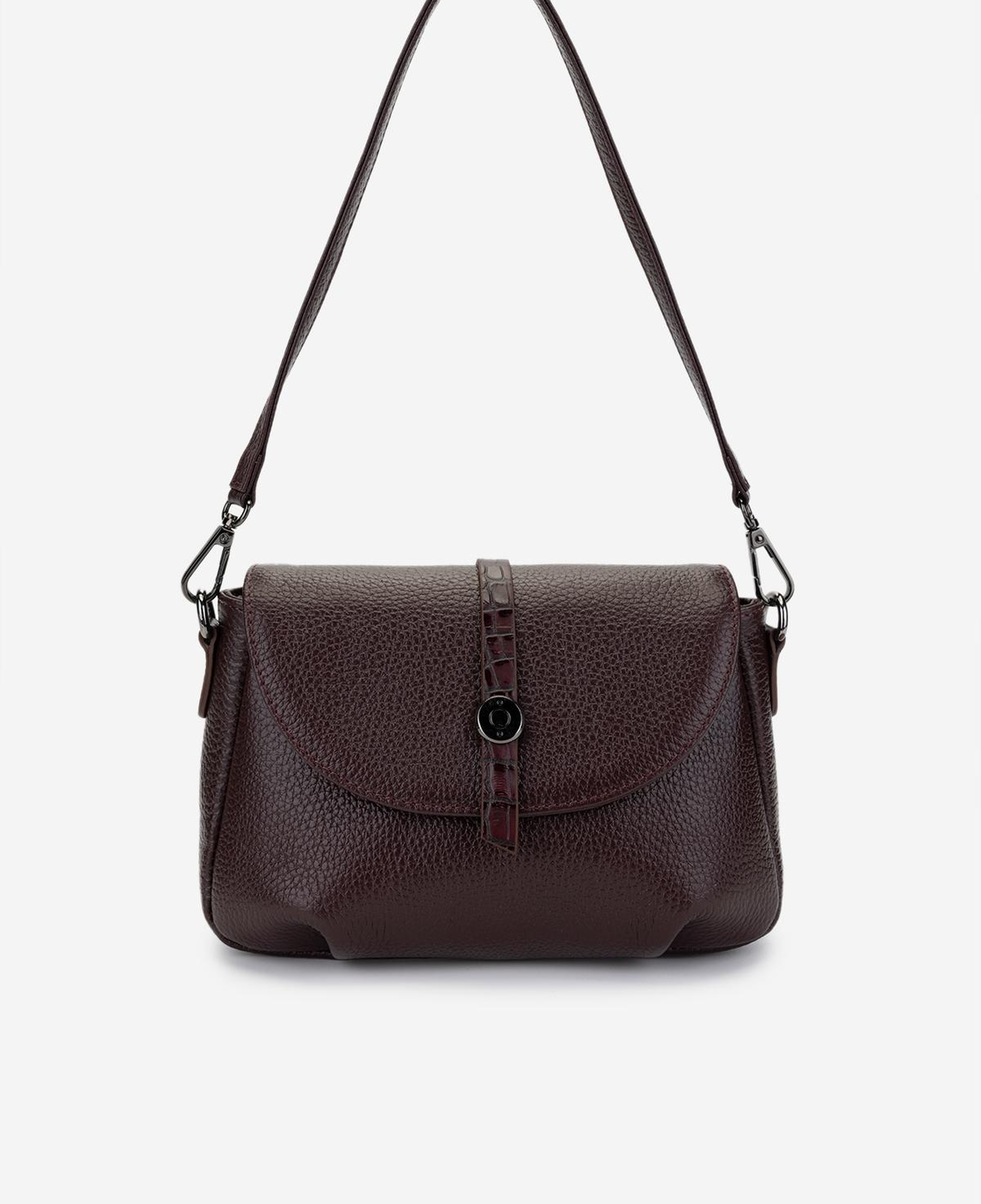 Valmenti Kadın Hakiki Deri Bordo Kol Çantası