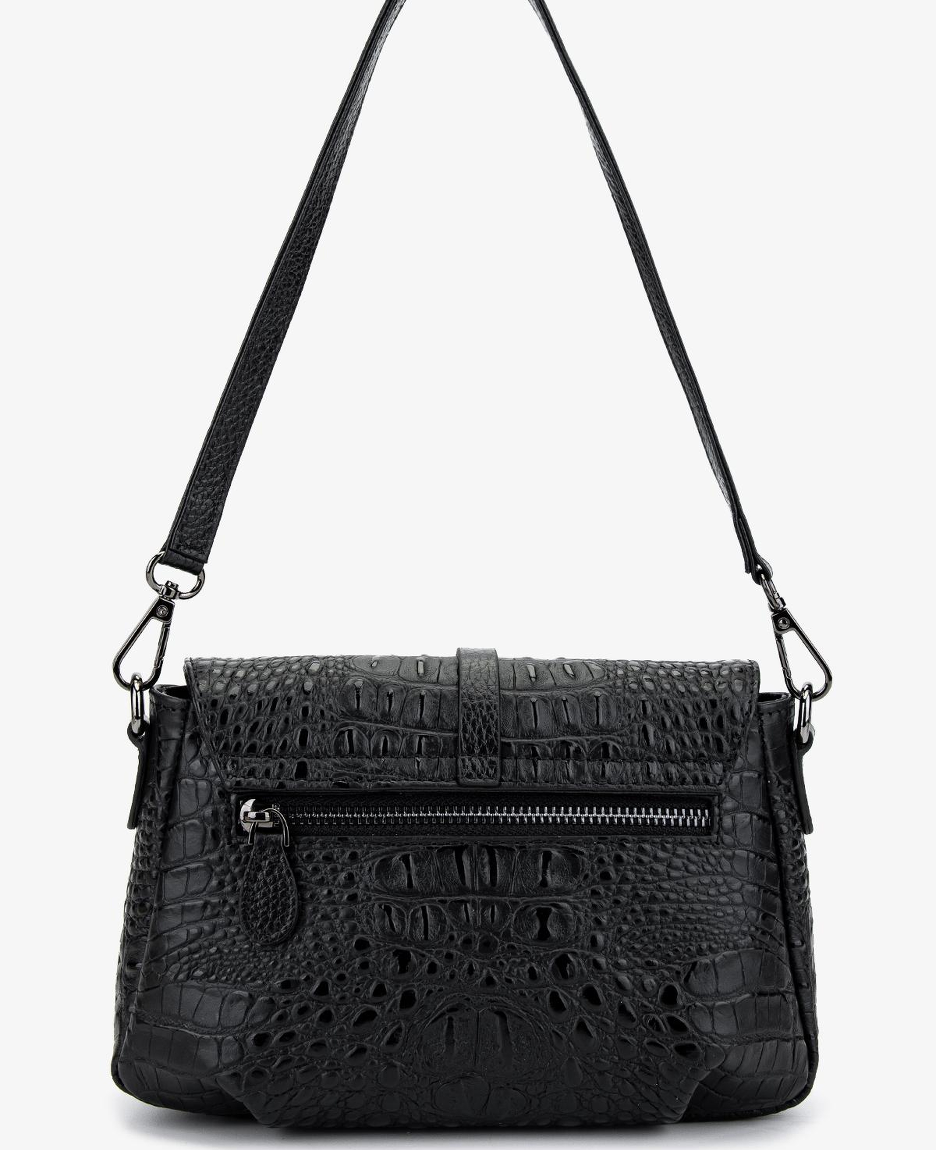 Valmenti Kadın Hakiki Deri Siyah Kol Çantası